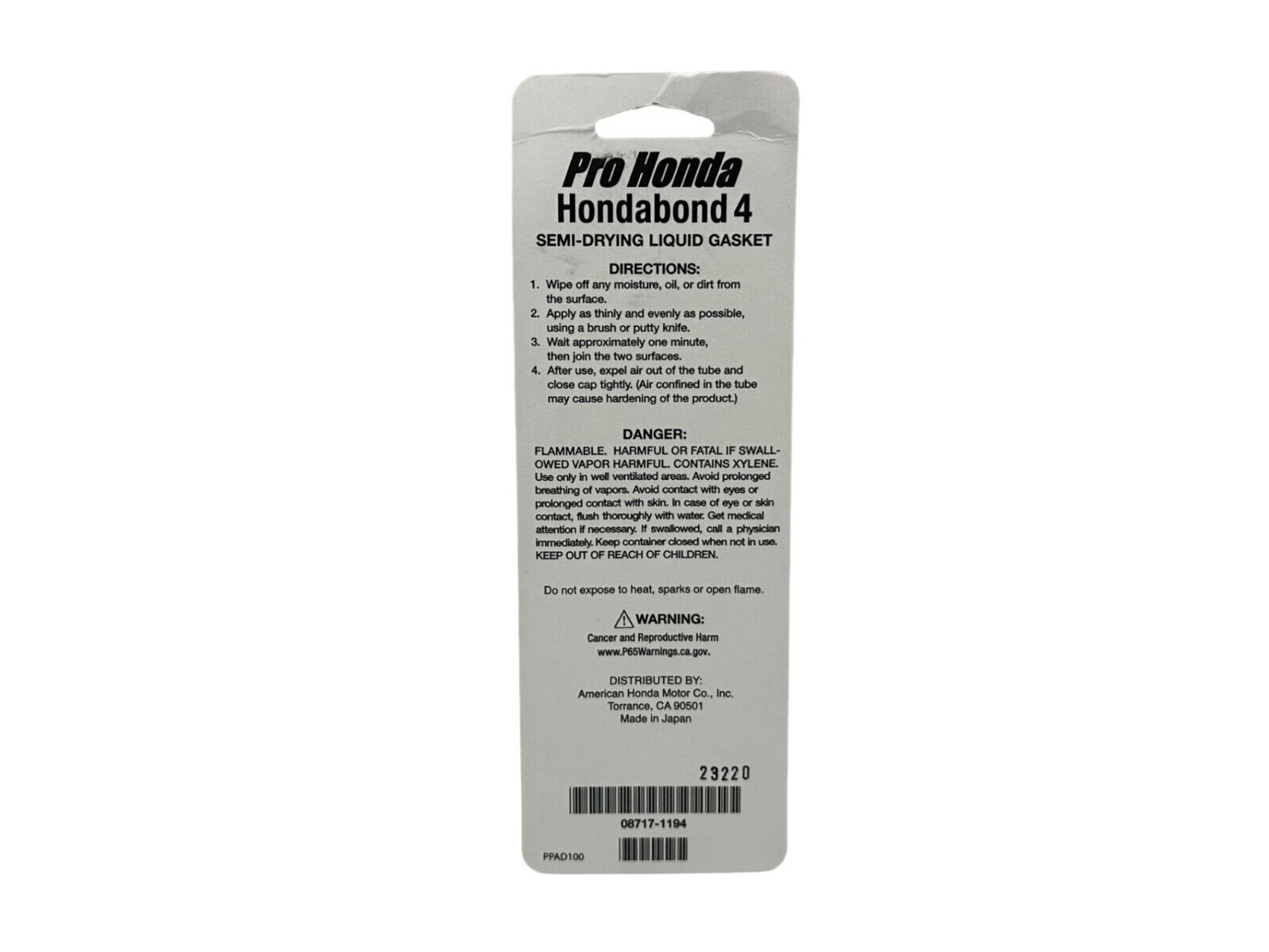 Honda Genuine OEM Hondabond 4 Semi-Drying Liquid Gasket 08717-1194 - 4 Pack