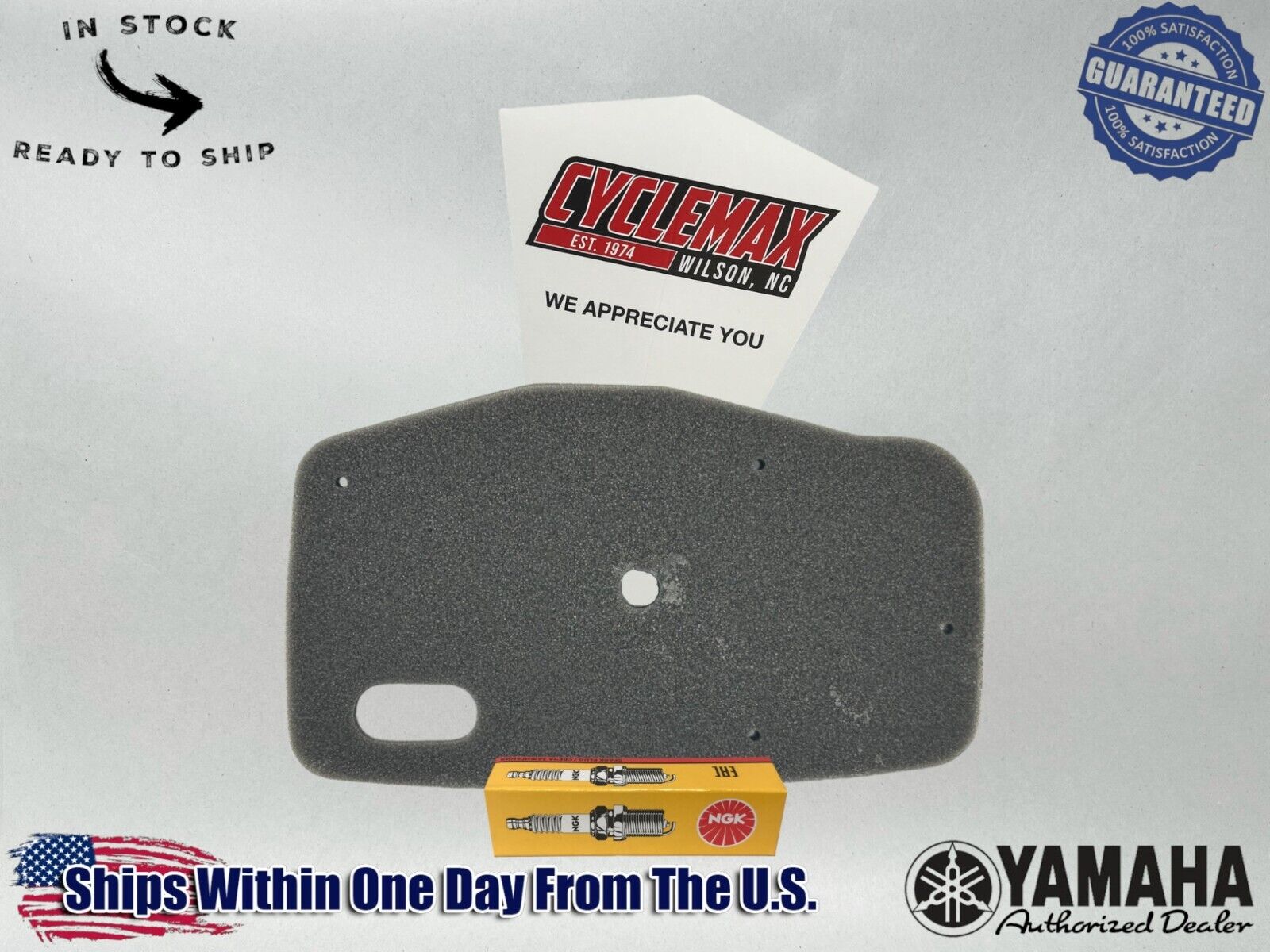 Cyclemax Maintenance Kit w/ Air Filter & Plug fits 1979-1987 Yamaha QT50