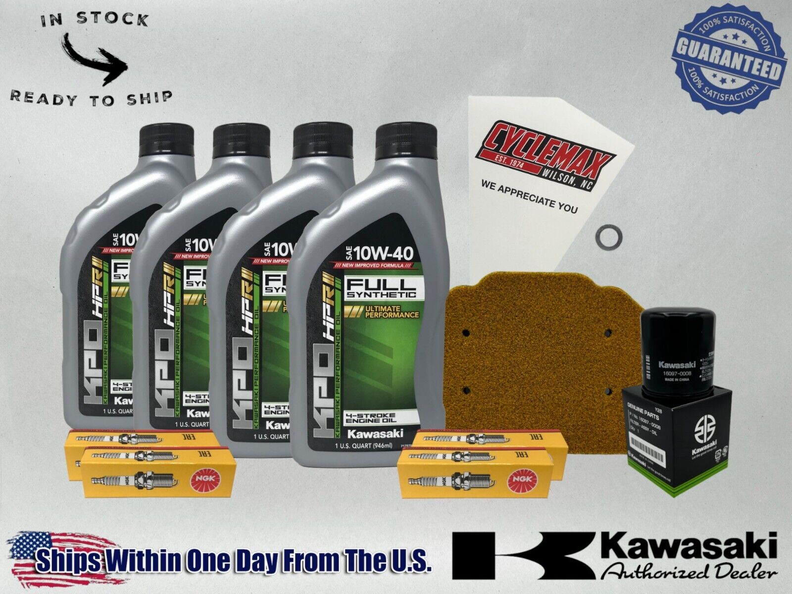 Cyclemax Full-Synthetic KPO Tune-Up Kit fits 2005-2008 Kawasaki ZZR600