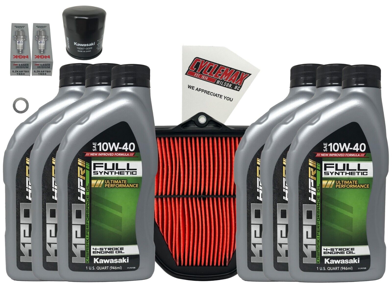 Cyclemax Full Synthetic Tune Up Kit fits Kawasaki 2011-2023 Vulcan 1700 Vaquero