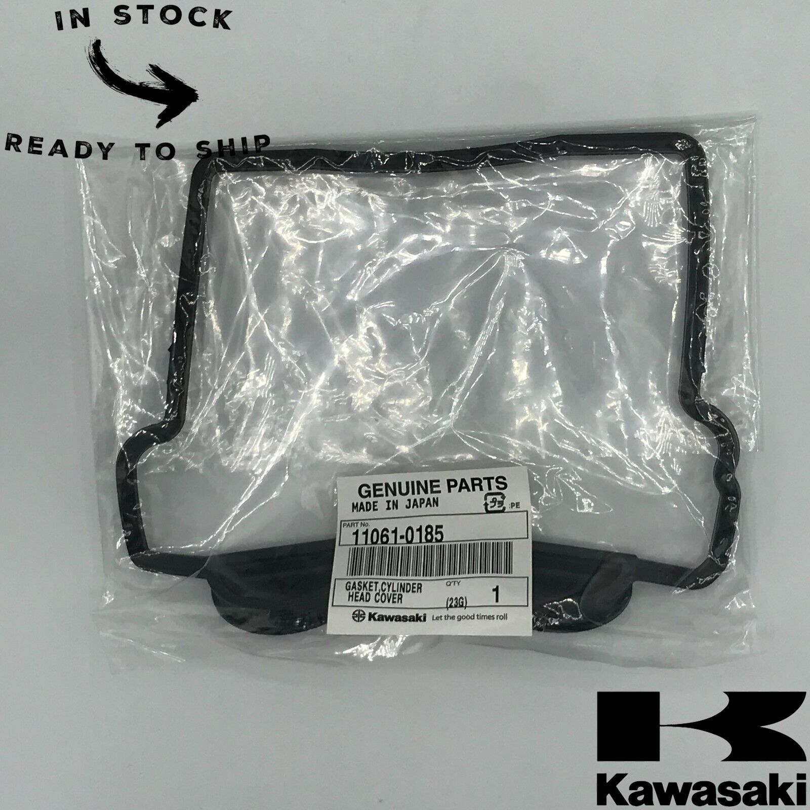 Genuine OEM Kawasaki Cylinder Head Cover Gasket 11061-0185