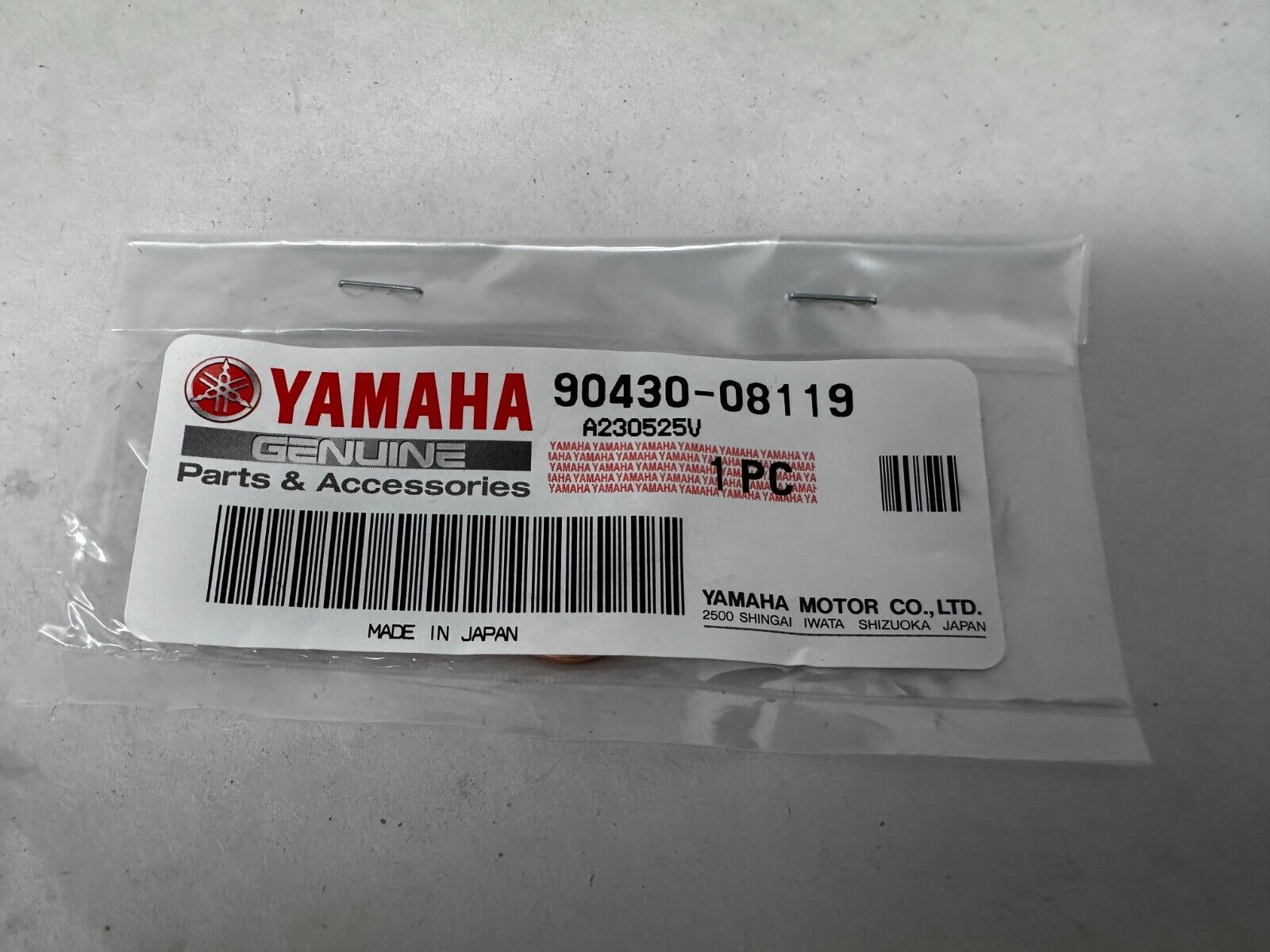 Yamaha Genuine OEM Authentic Gasket 90430-08119-00