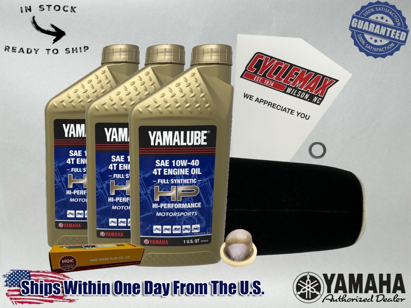 Cyclemax Full-Synthetic Yamalube Tune-Up Kit fits 2004-2013 Yamaha RAPTOR 350