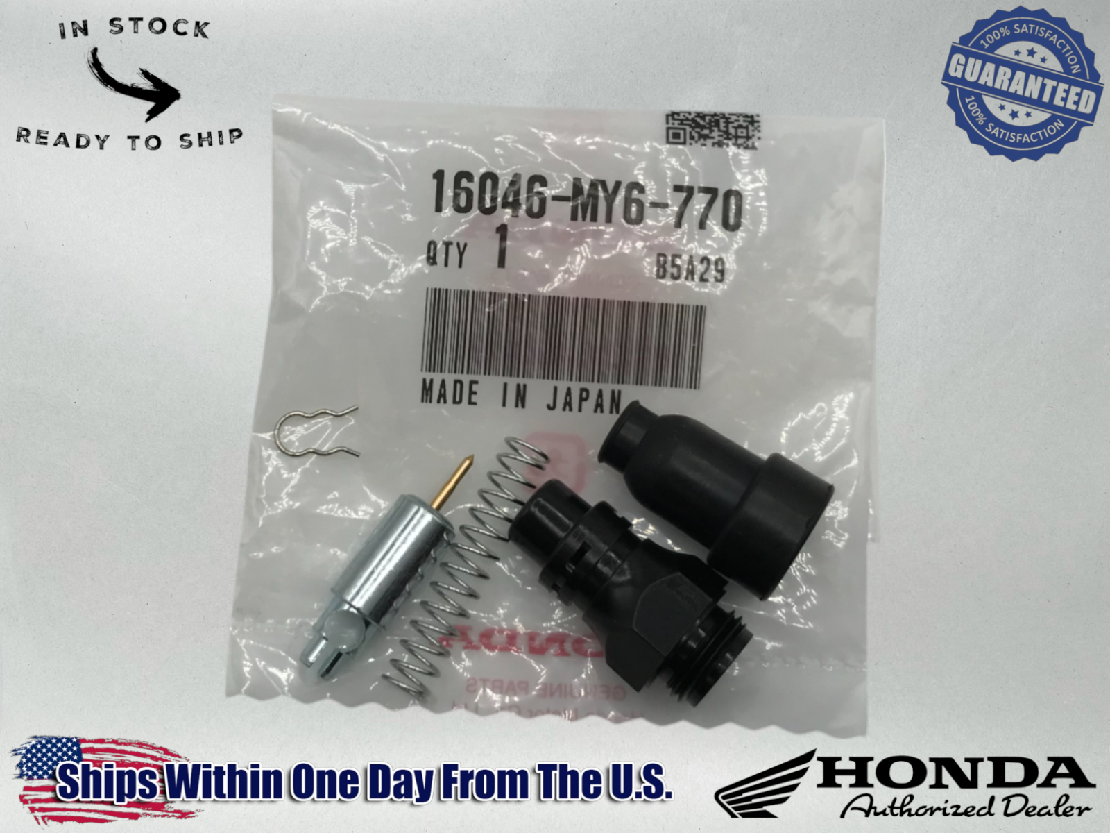 Honda OEM 1993-24 XR650L XR 650 CHOKE STARTER VALVE SET PLUNGER 16046-MY6-770
