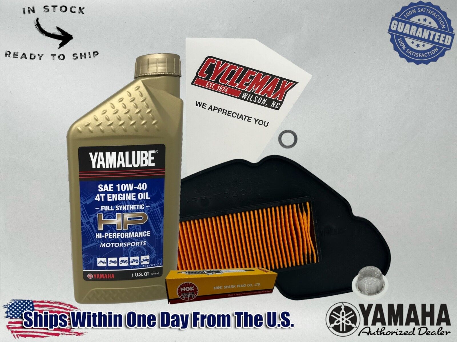 Cyclemax Full-Synthetic Yamalube Tune-Up Kit fits 2006-2018 Yamaha VINO 50