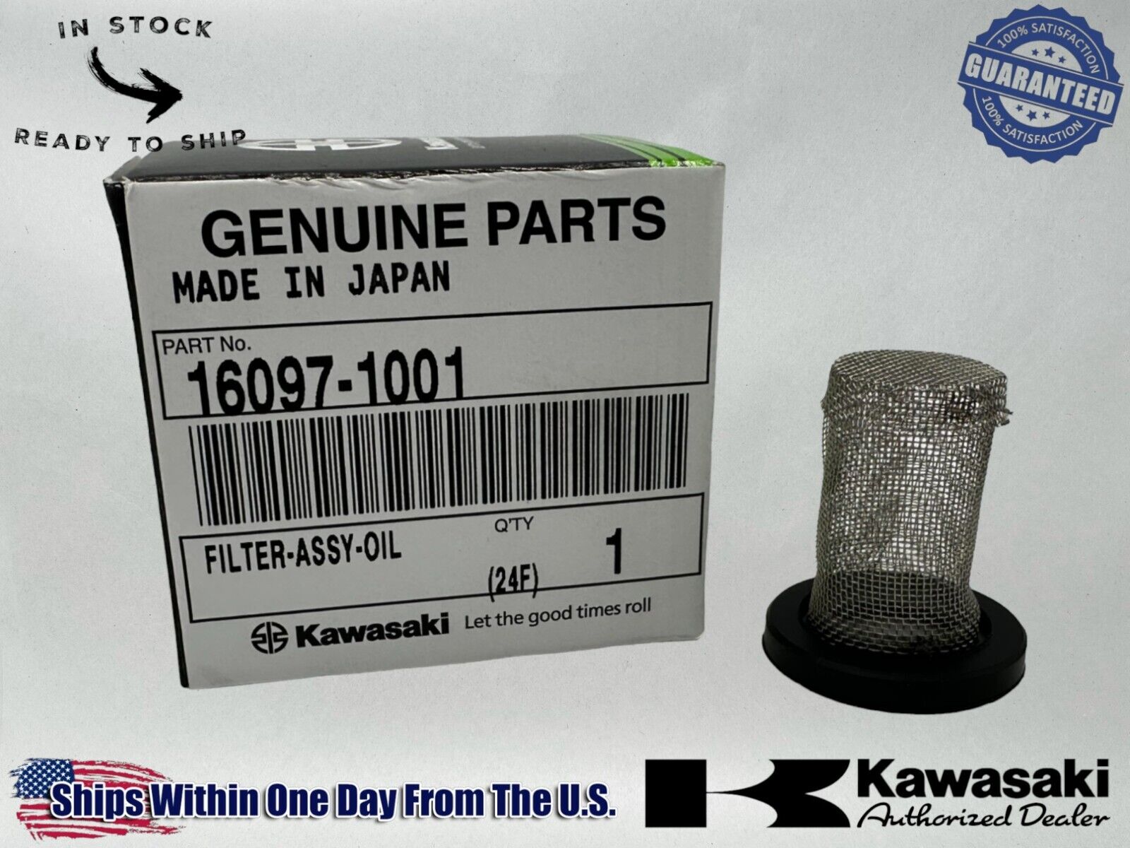 Kawasaki Genuine OEM Authentic Oil Filter Screen 16097-1001