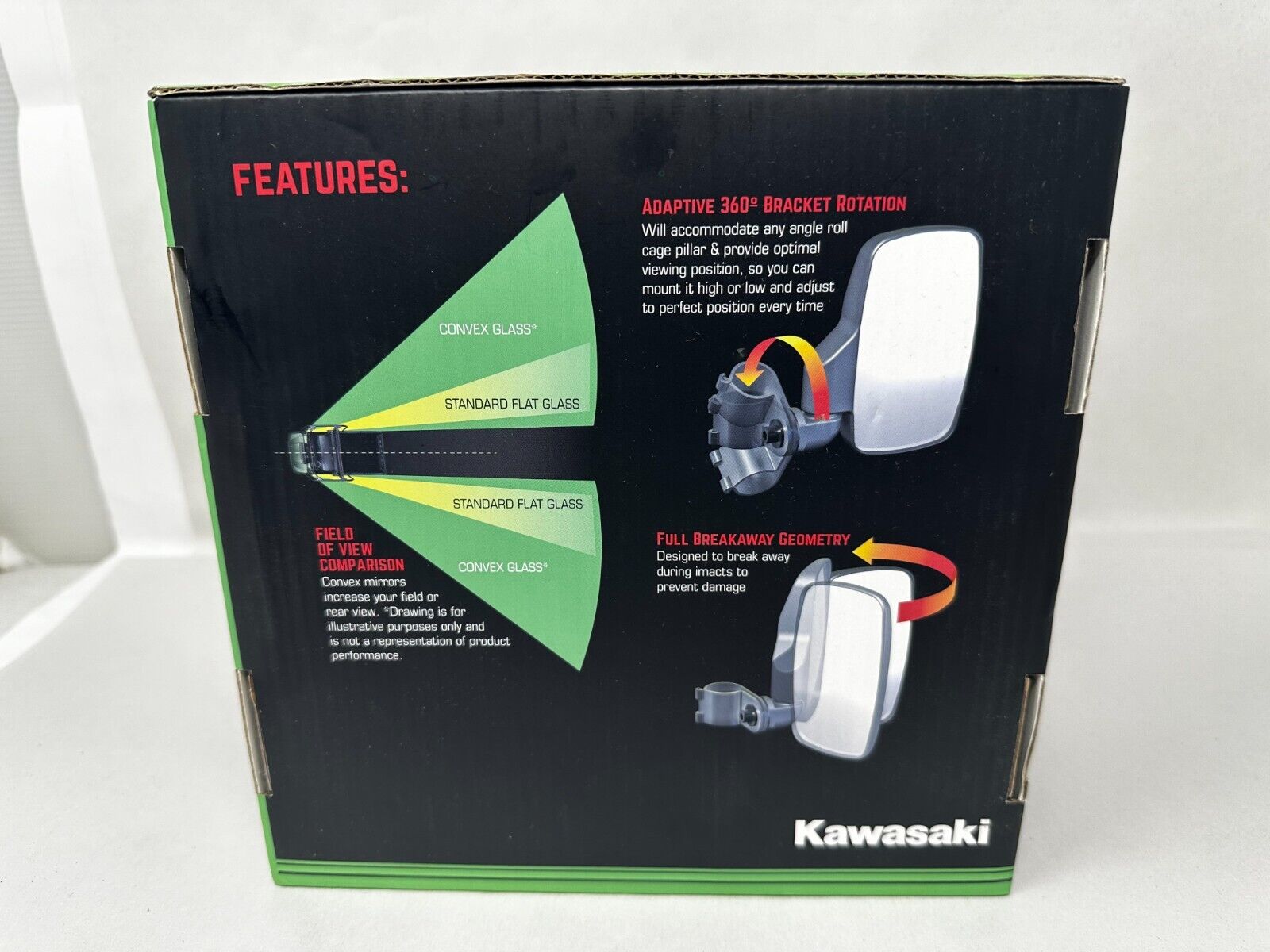 Kawasaki Genuine OEM Standard Side Mirror Set 99994-0855