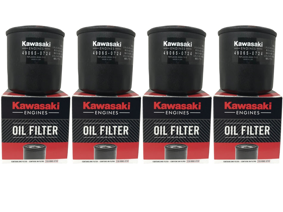 4 Pack OEM Kawasaki Oil Filter 49065-0724 (replaces 49065-7010)