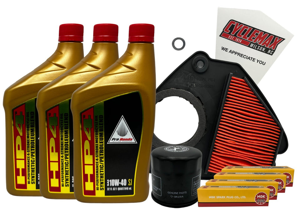 Honda HP4 Semi-Synthetic Tune-Up Kit for 1999-2007 SHADOW VLX 600 with Spark Plugs