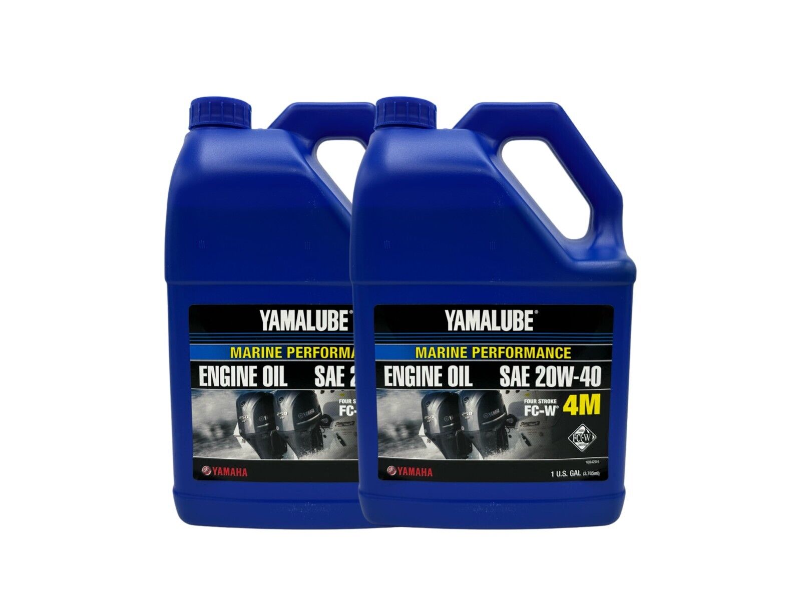 Yamaha OEM Yamalube Marine 20W-40 Engine Oil LUB-20W40-FC-04 Gallon - 2 PACK