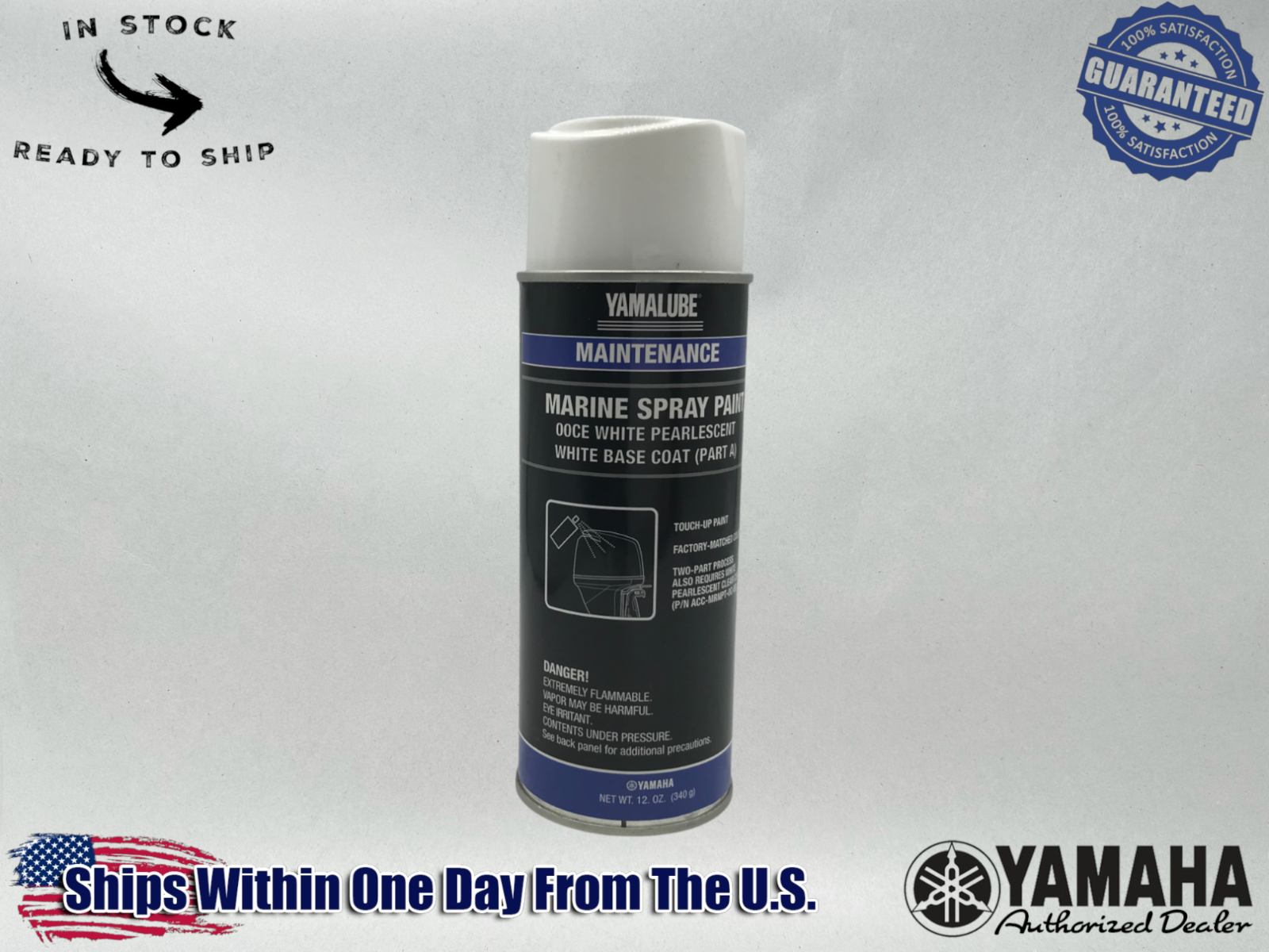 Yamaha Marine OEM Spray Paint White Pearlescent Base Coat ACC-MRNPT-0C-EA
