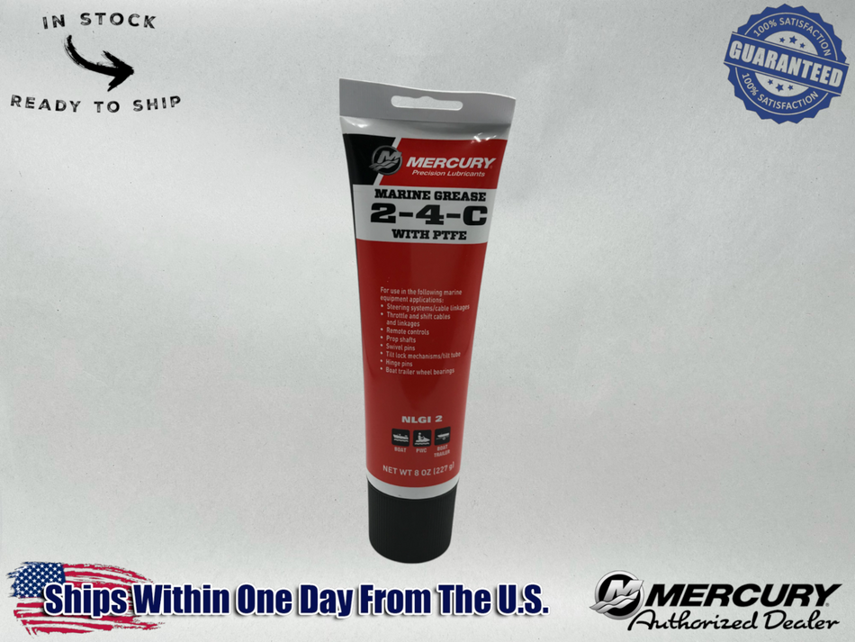 Mercury OEM 2-4-C Marine Lubricant with Teflon 8 oz Tube 92-802859A1