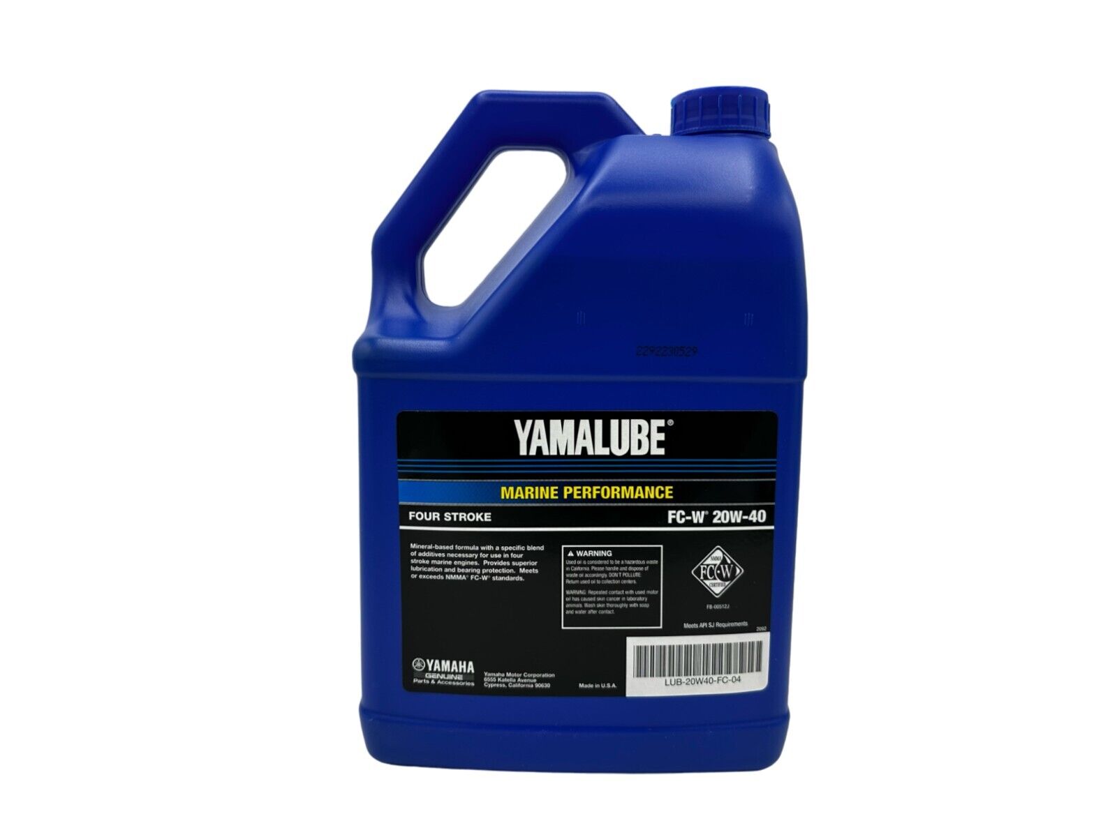 Yamaha OEM Yamalube Marine 20W-40 Engine Oil LUB-20W40-FC-04 Gallon - 2 PACK