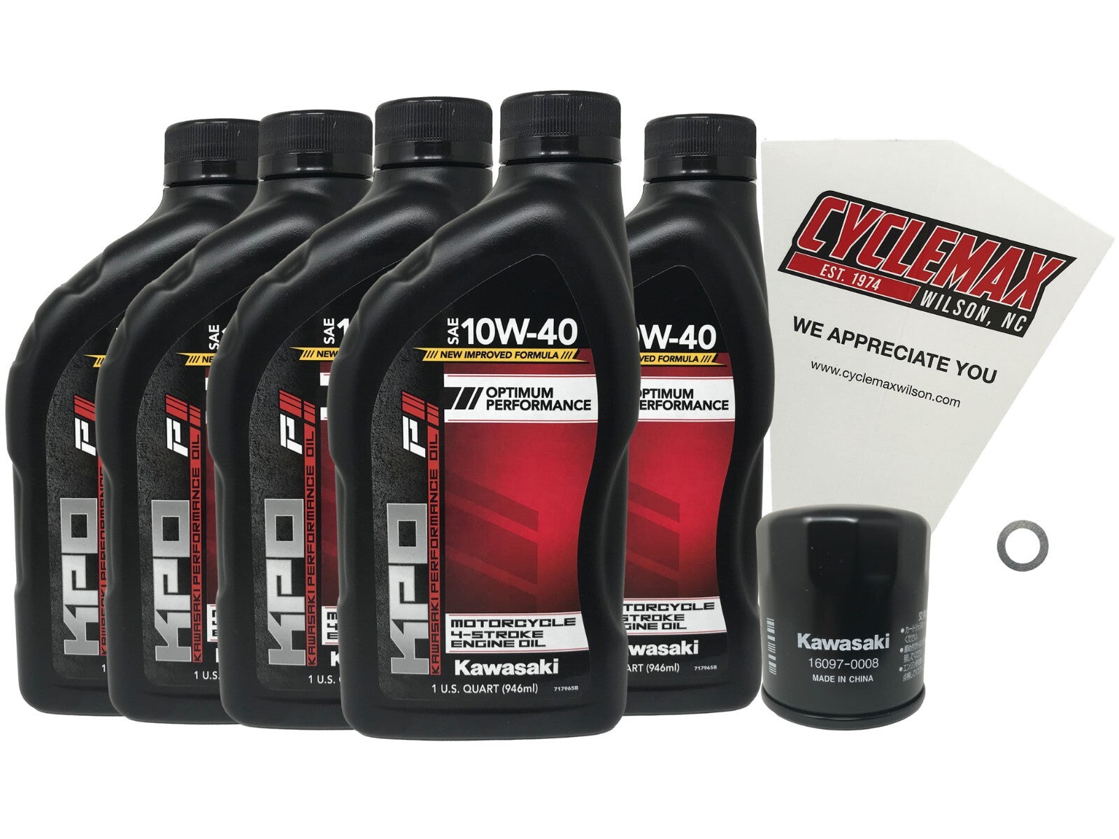カポネ Kawasaki KPO Standard Oil Change Kit for 2012-2023 NINJA ZX-14R
