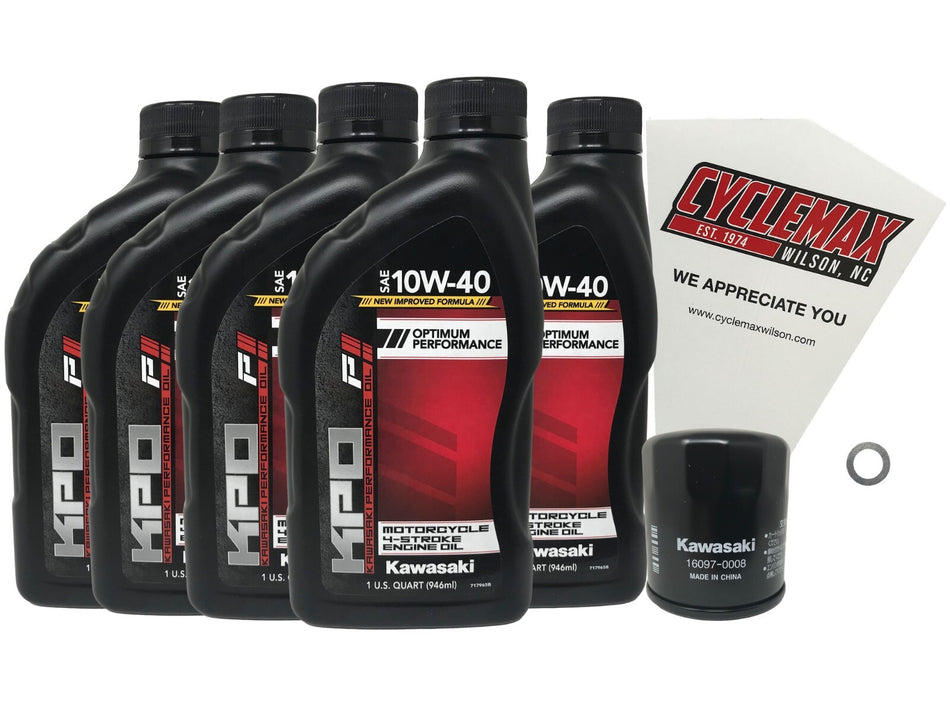 Kawasaki Genuine 2012-2023 Ninja ZX-14R ZX14R ZX1400 ZX 1400 Oil Change Kit