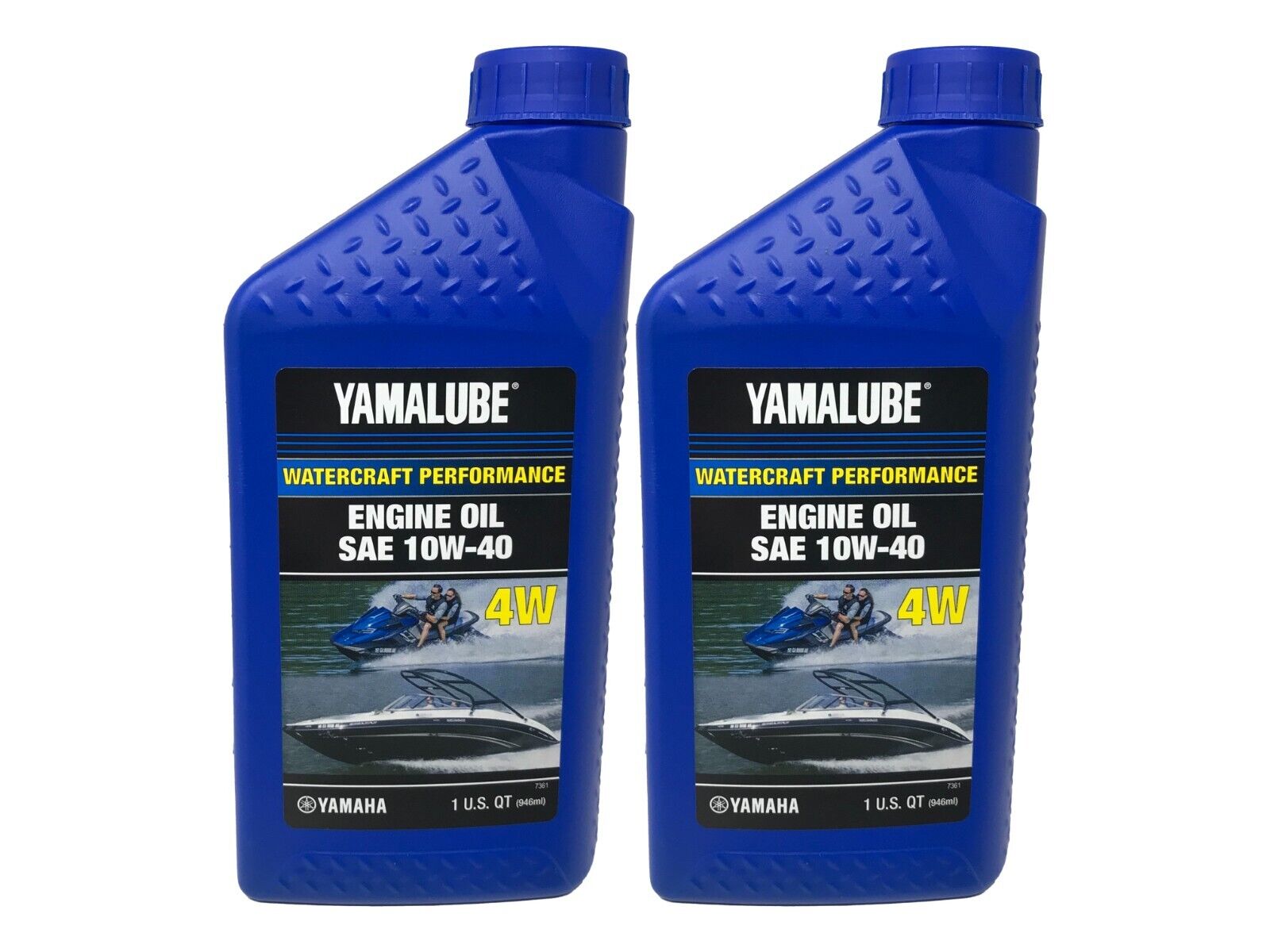 Yamaha Genuine OEM Yamalube Marine 10W-40 Oil LUB-10W40-WV-12 - 2 Pack