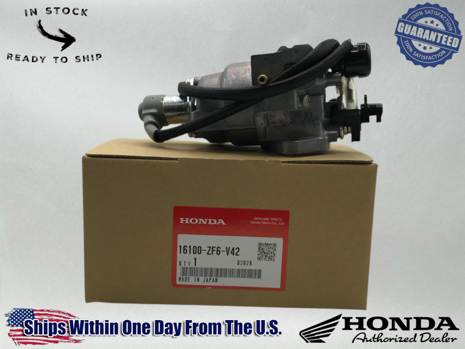 Honda Genuine OEM Authentic Carburetor GX340 GX390 GENERATOR CARB 16100-ZF6-V42