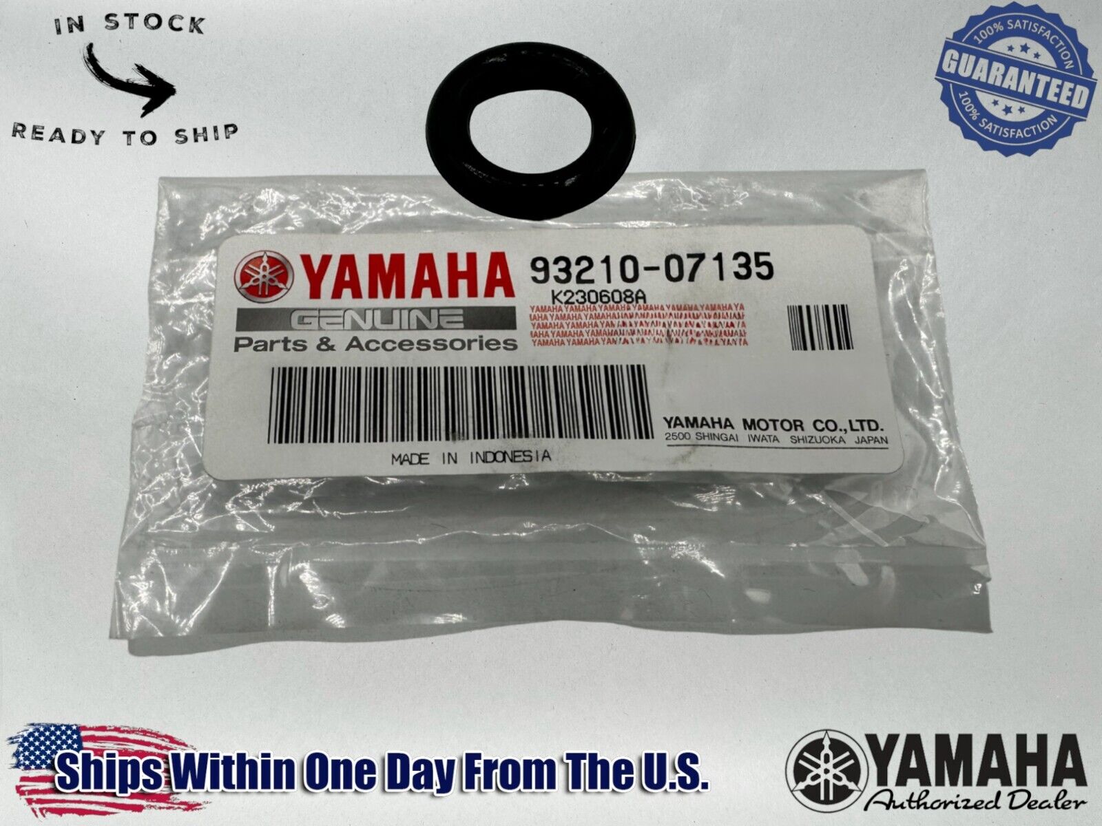 Yamaha Genuine OEM Authentic O-Ring  93210-07135-00