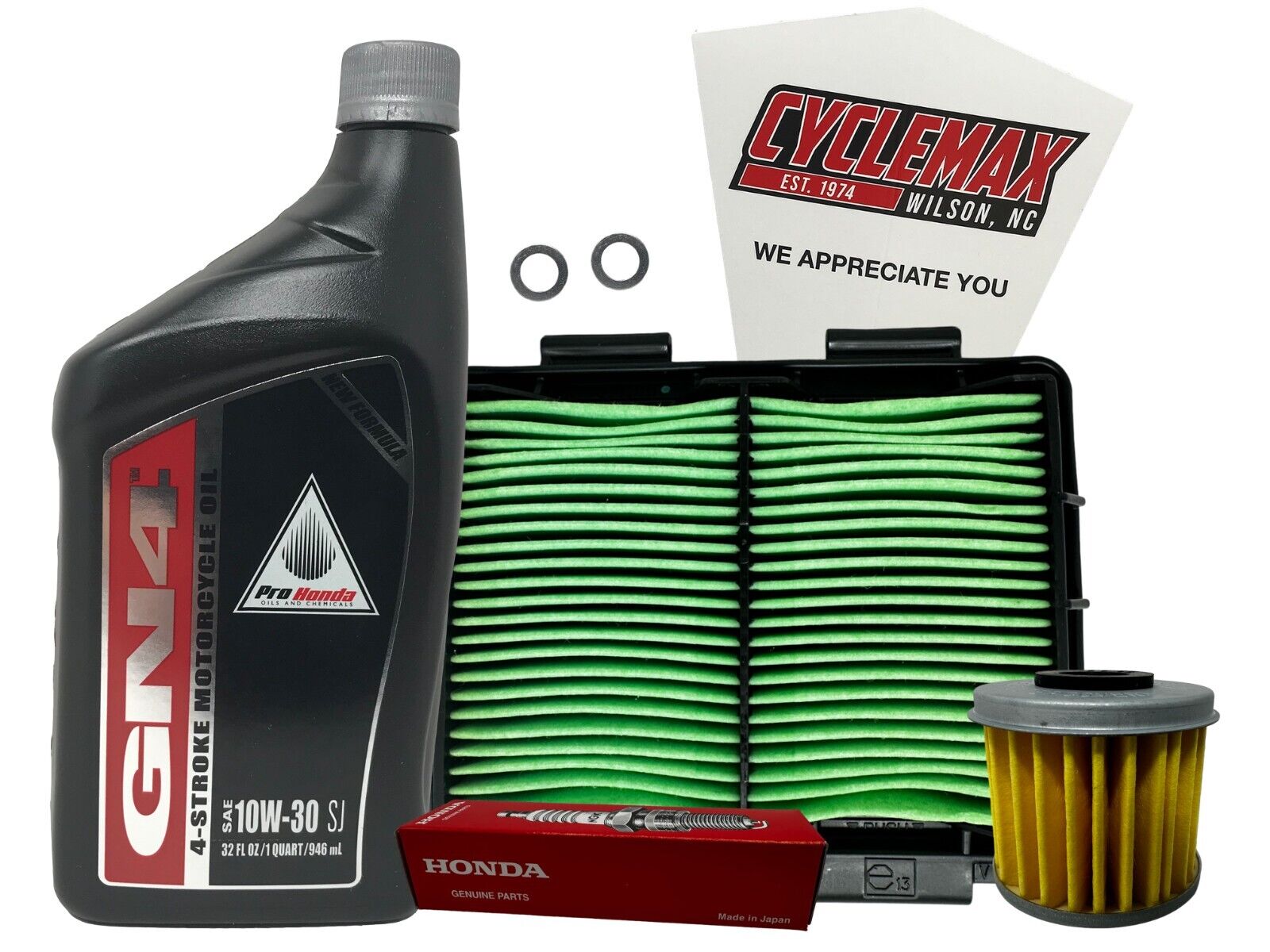 Cyclemax Standard 10W30 Tune-Up Kit fits 2010-2020 Honda CRF250R with Spark Plug