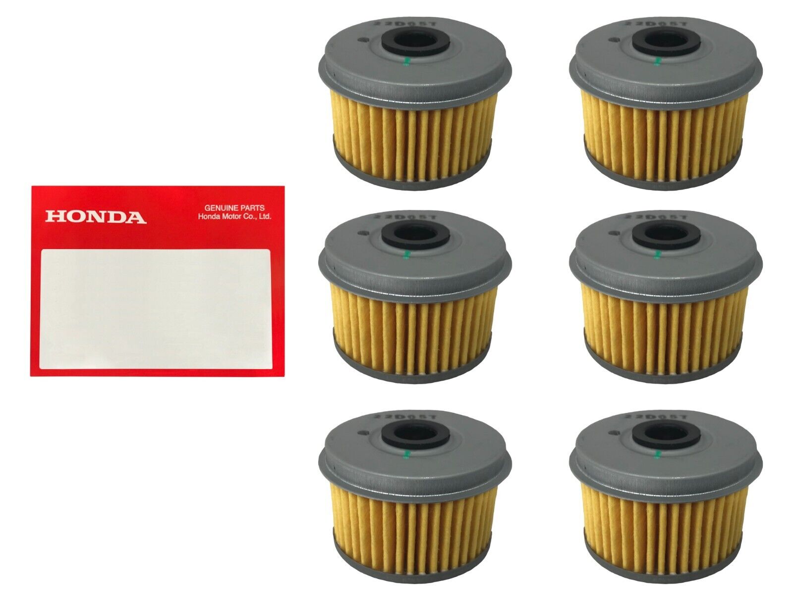 6 Pack OEM Honda Oil Filter 15410-KYJ-902 Replaces (15410-KYJ-901)