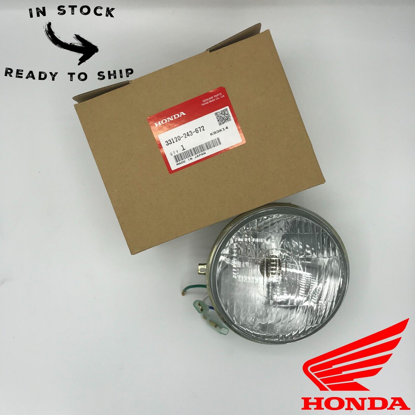 Genuine OEM Honda Headlight Assembly 33120-243-672