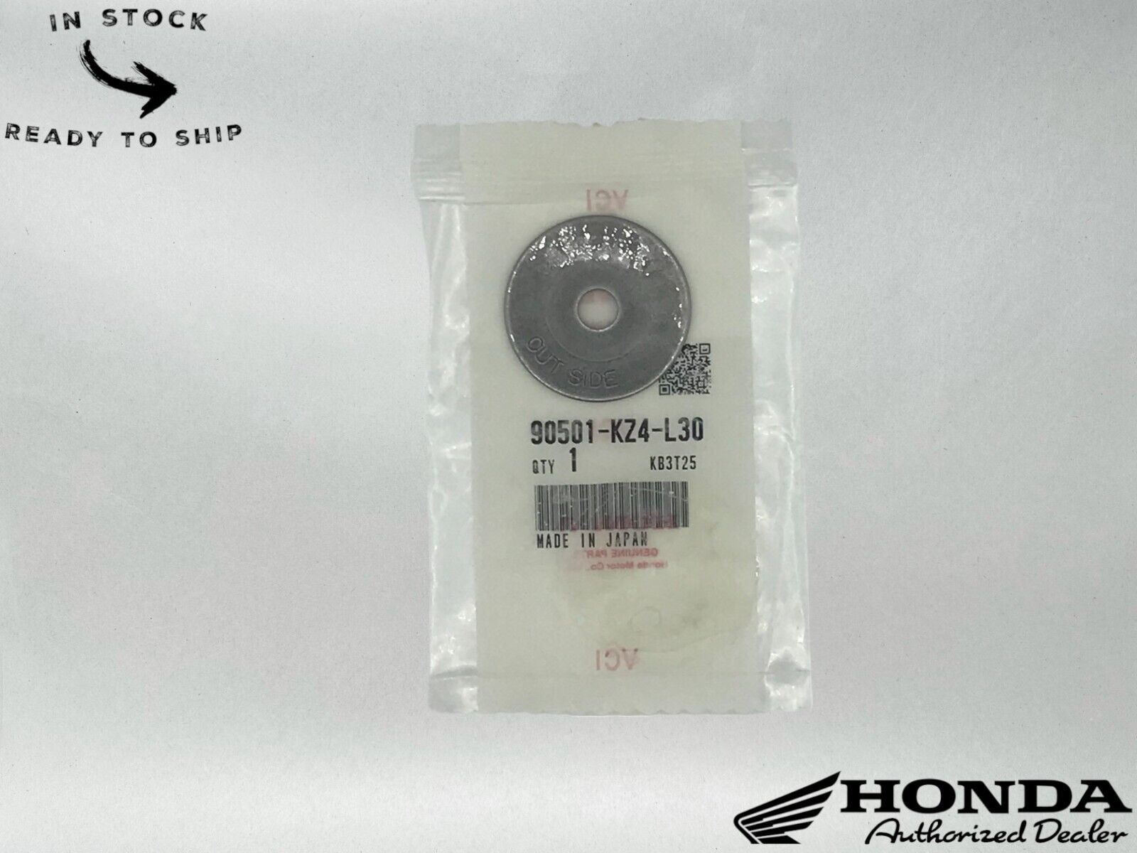 Honda Genuine OEM Washer (8X40) 90501-KZ4-L30