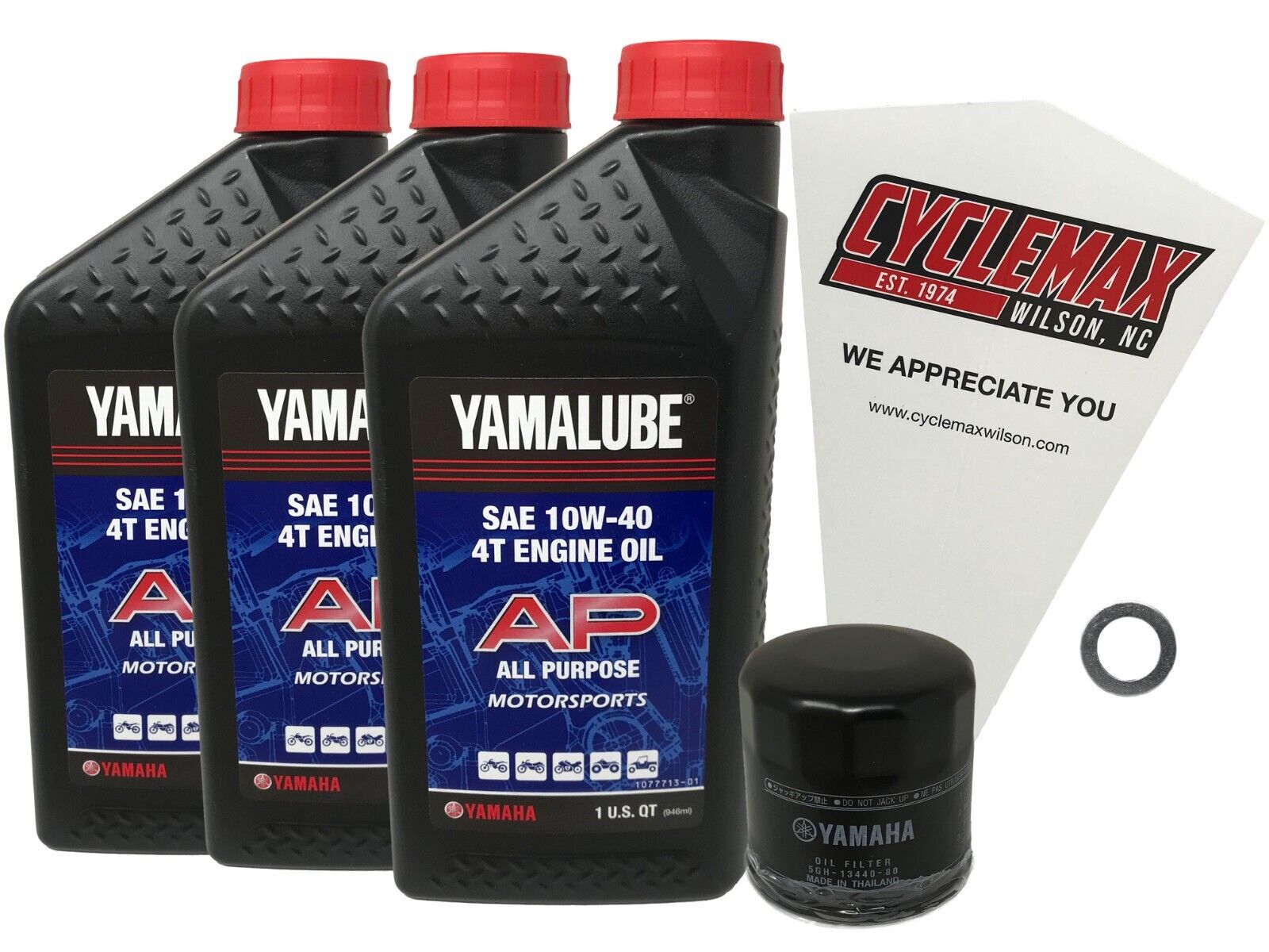 Cyclemax Genuine OEM 2018-2023 Yamaha XSR700 Oil Change Kit