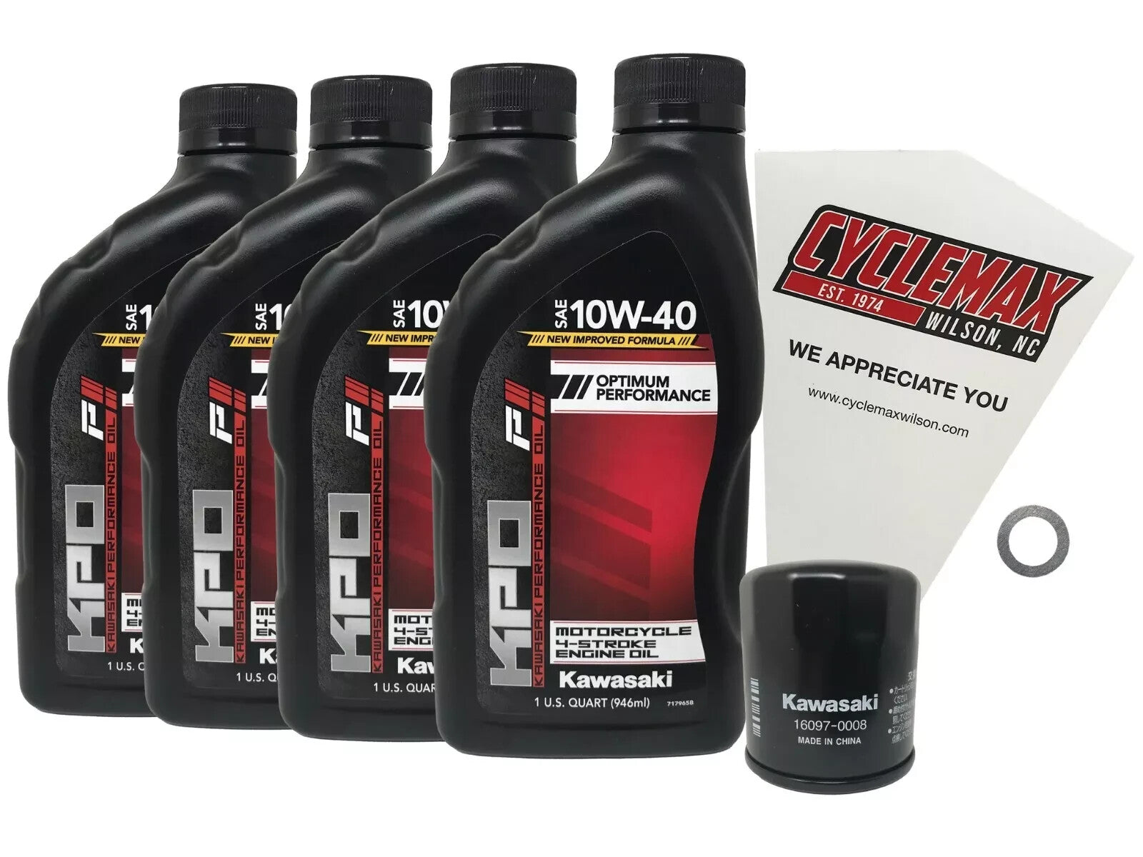 Cyclemax Standard KPO Oil Change Kit compatible with 2025 Kawasaki NINJA 1100SX