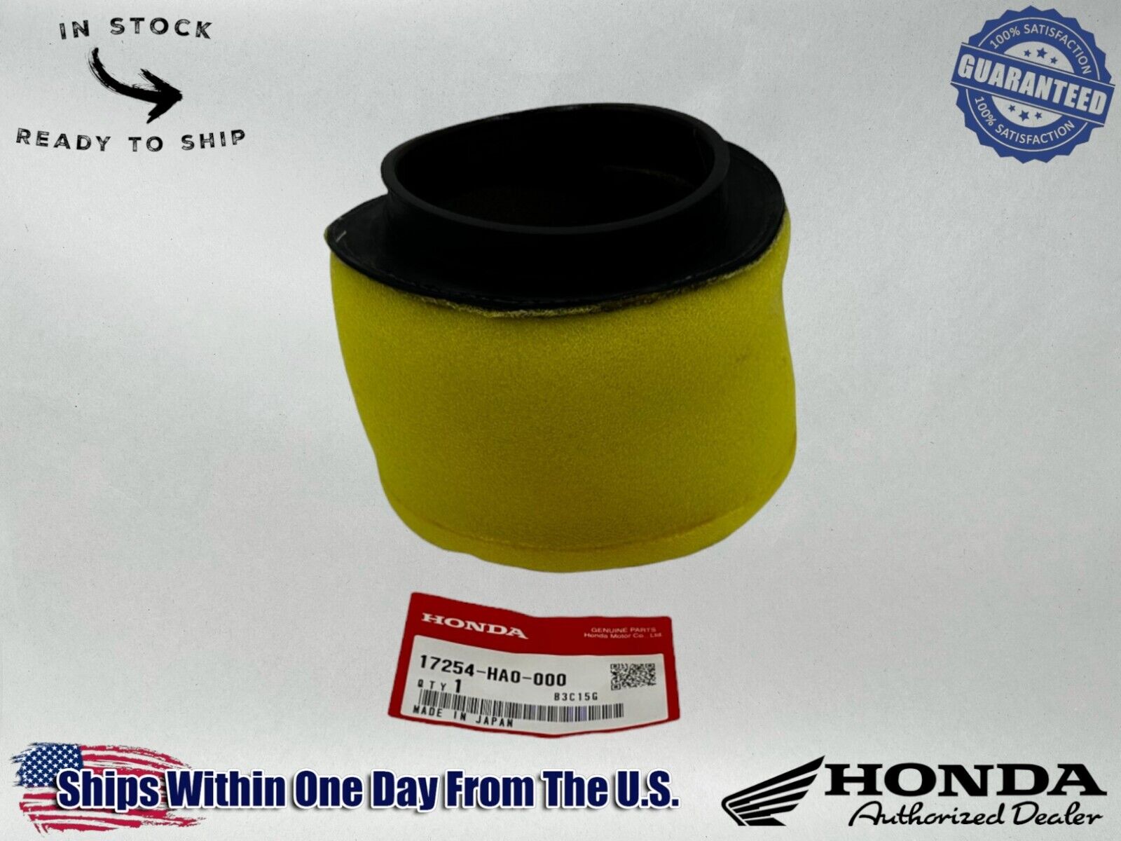 Honda Genuine OEM Authentic Air Filter 17254-HA0-000