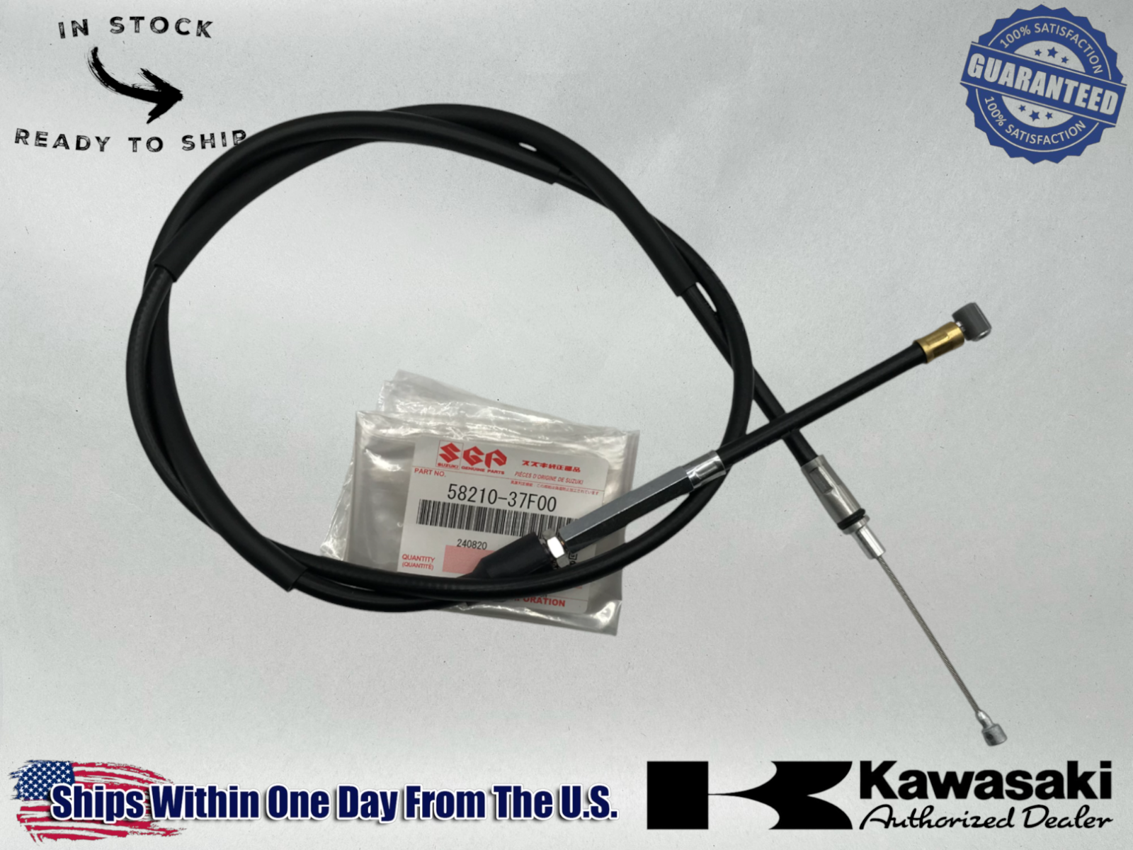 Suzuki Genuine OEM 2001-03 RM125 RM250 CLUTCH CABLE ASSEMBLY 58210-37F00