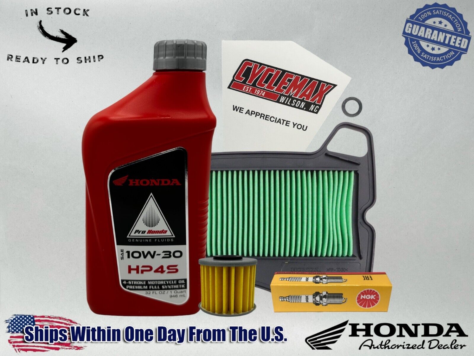 Cyclemax Full Synthetic HP4s Tune-Up Kit fits 2019-2024 Honda Super Cub C125