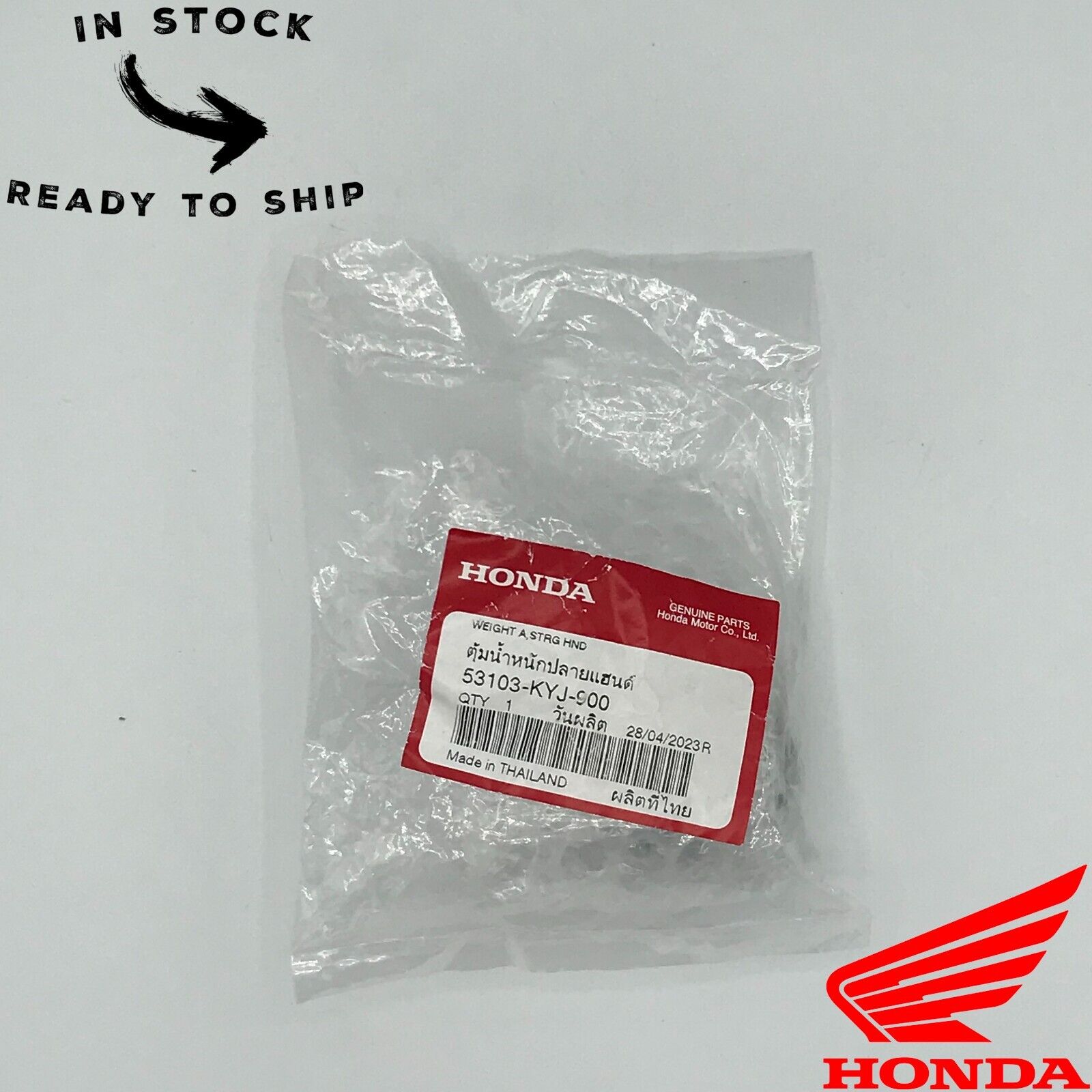 Genuine OEM Honda Handlebar Weight Bar End Balancer 53103-KYJ-900