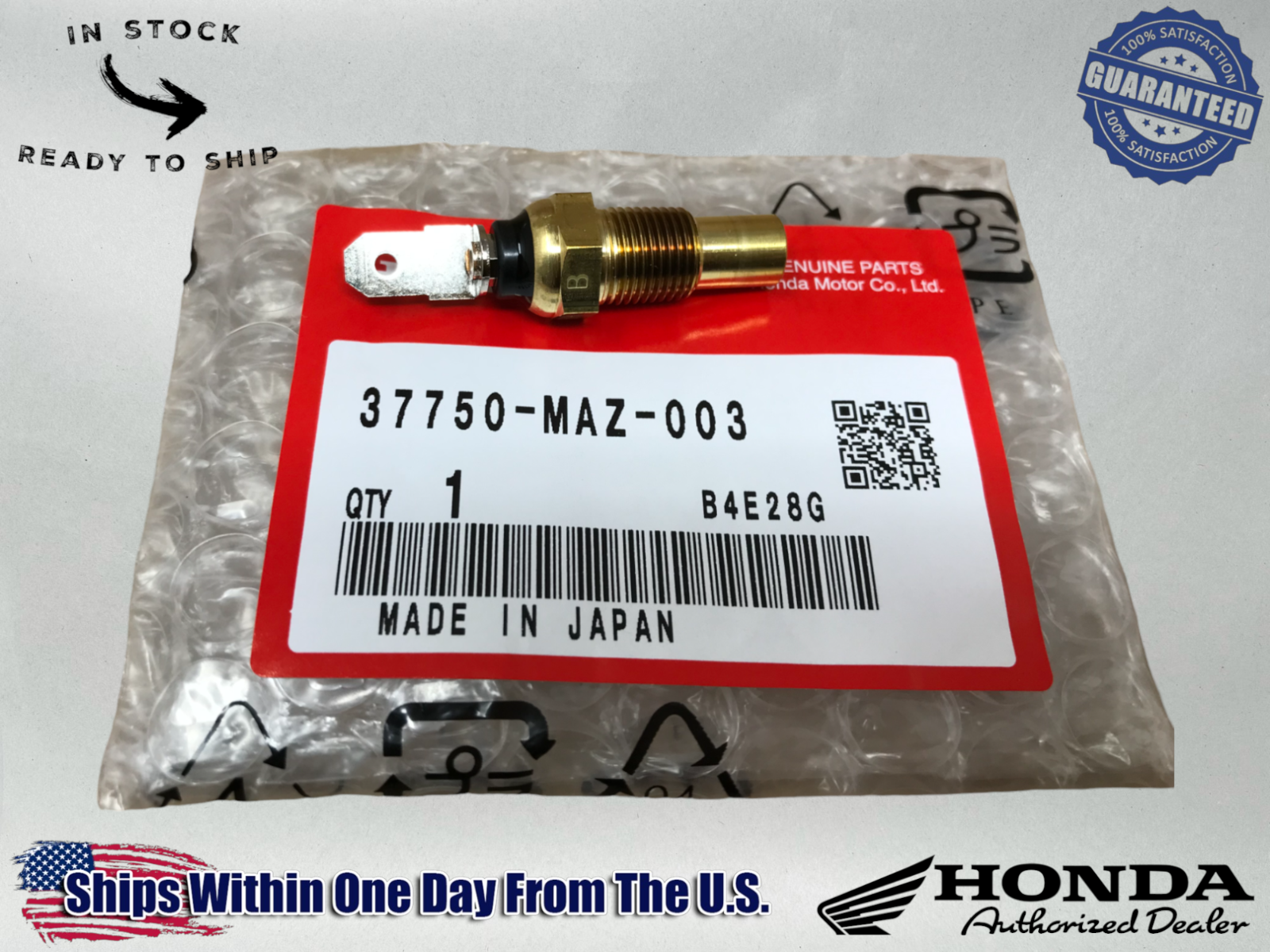 Honda OEM Thermostat Temp Sensor TRX450R TRX450ER TRX 450R 450ER 37750-MAZ-003