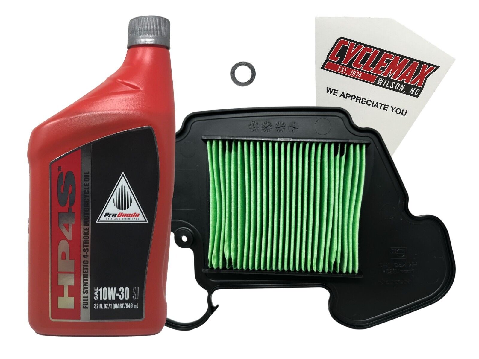 Cyclemax OEM Full Synthetic Oil Change Kit fits 2014-2020 Honda GROM 125