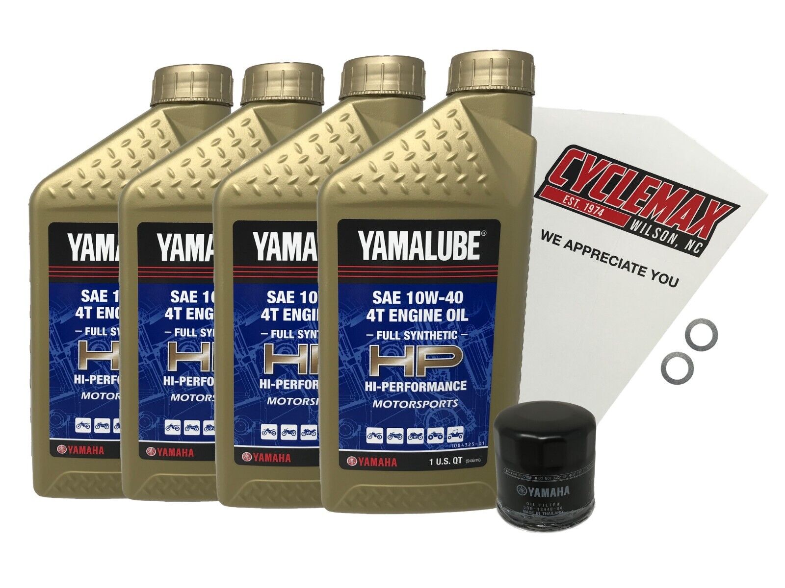 Cyclemax Full Synthetic 10W-40 Oil Change Kit fits 2019-2023 Yamaha Wolverine X2