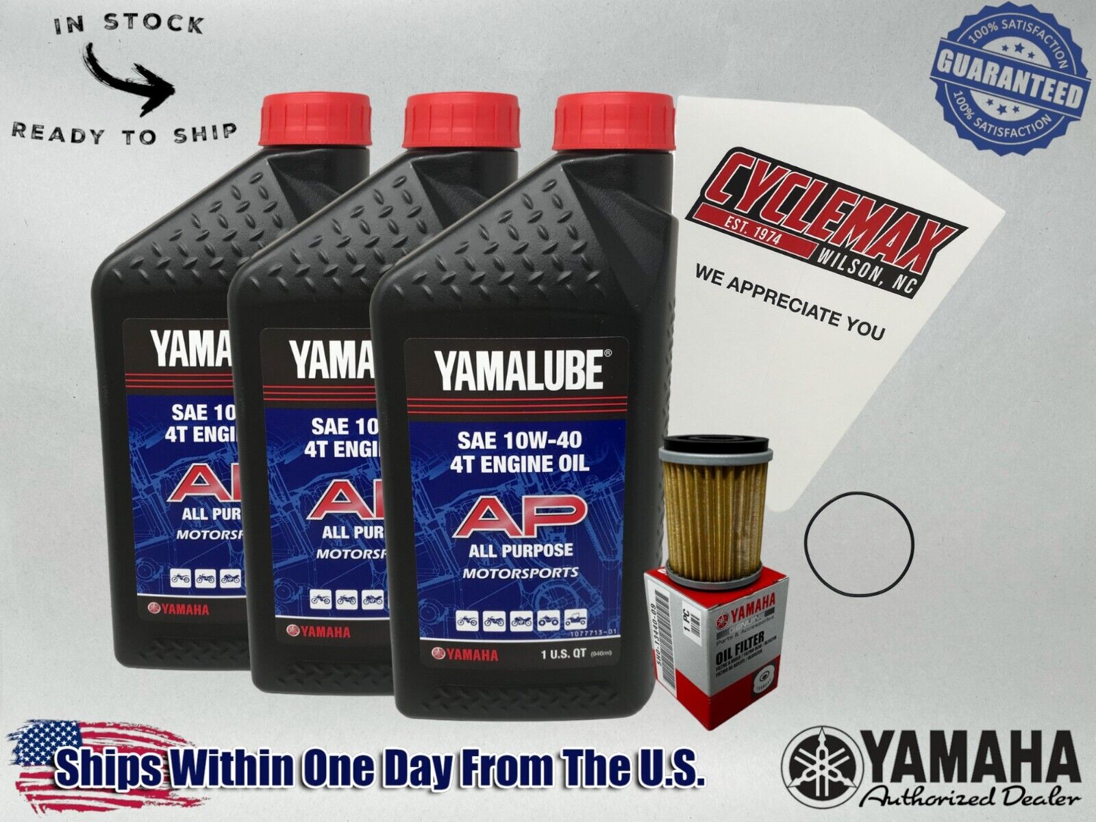 Cyclemax Standard Yamalube Oil Change Kit fits 1985-1989 Yamaha MOTO-4