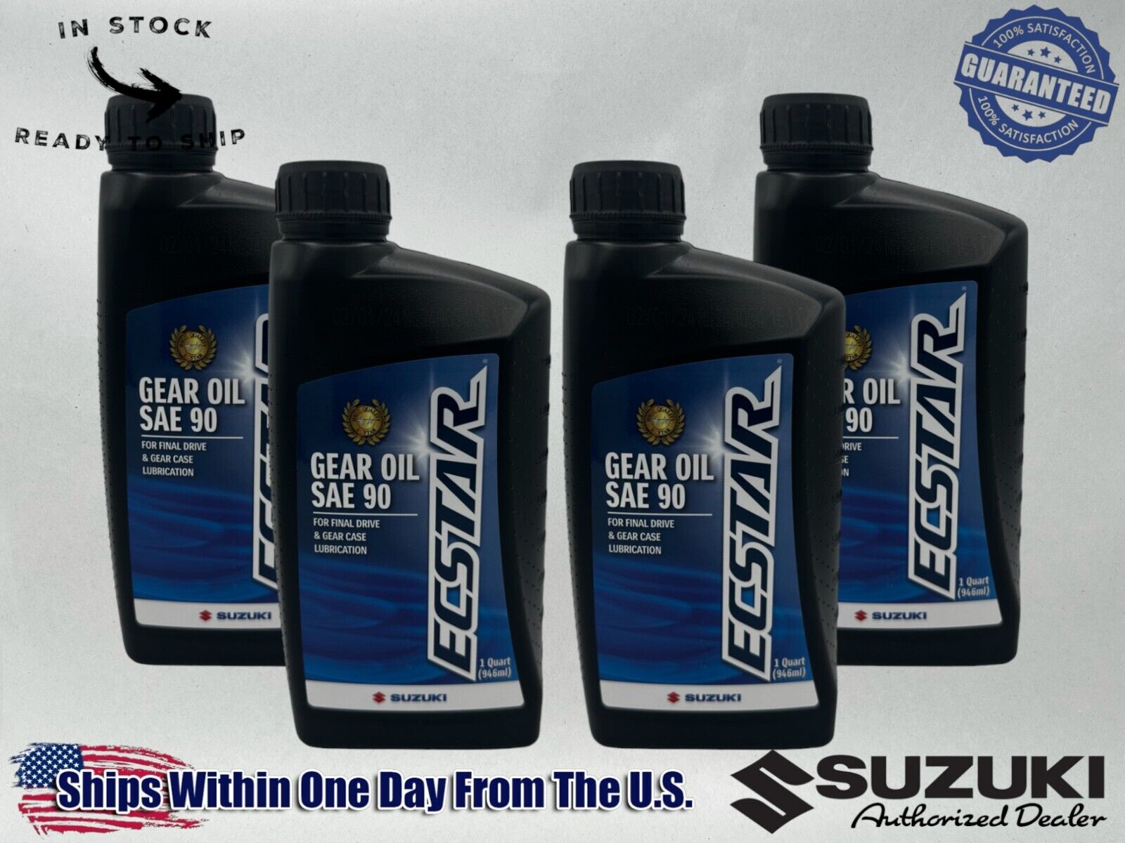 Suzuki Genuine OEM Authentic Ecstar Gear Oil SAE 90 990A0-01E81-01Q-4PACK