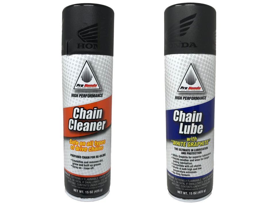Honda OEM Chain Lube with Graphite and Chain Cleaner Combo Kit
