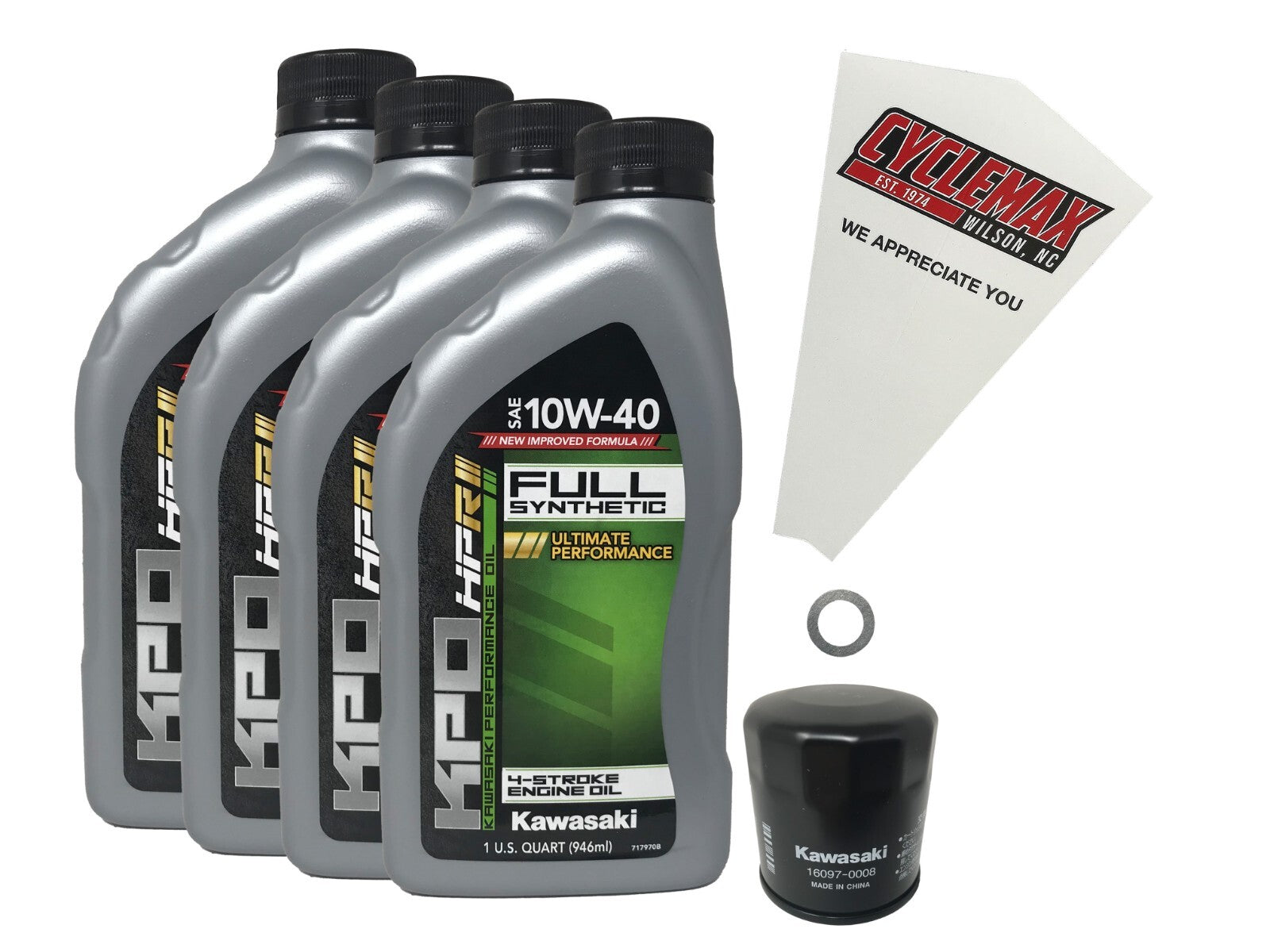 Kawasaki KPO Full Synthetic Oil Change Kit for 2017-2023 Z900