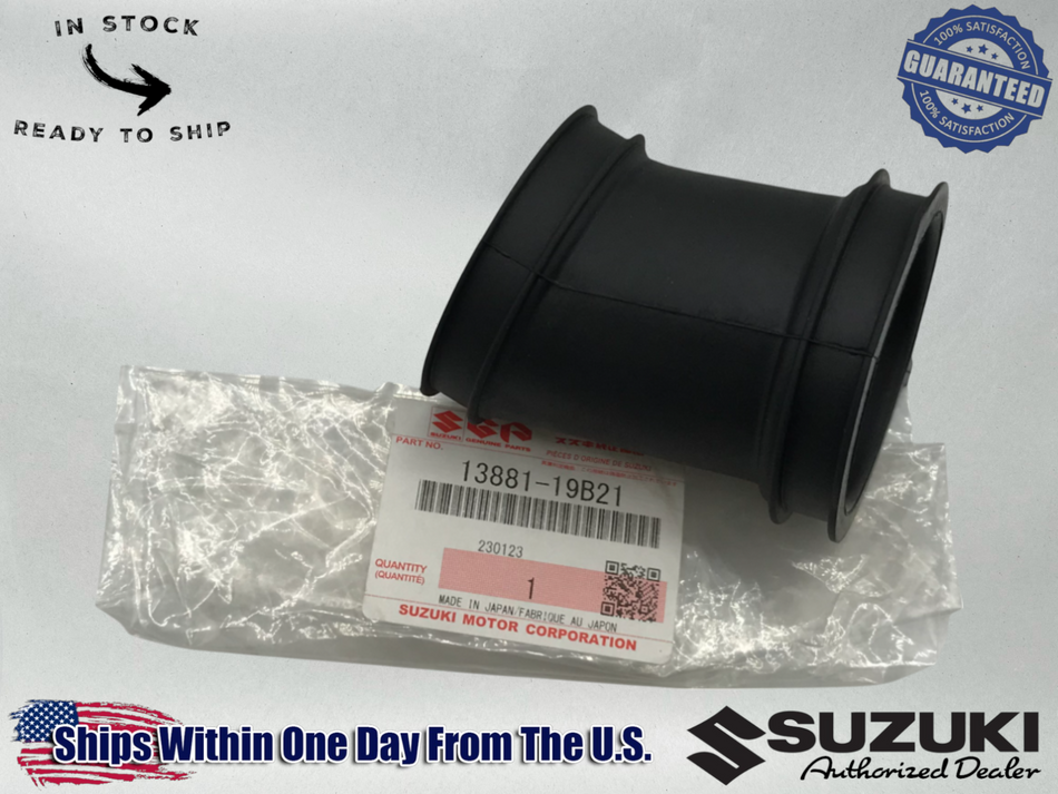 Suzuki OEM QUAD RUNNER 250 LTF250 AIR BOX TO CARBURETOR INTAKE BOOT 13881-19B21