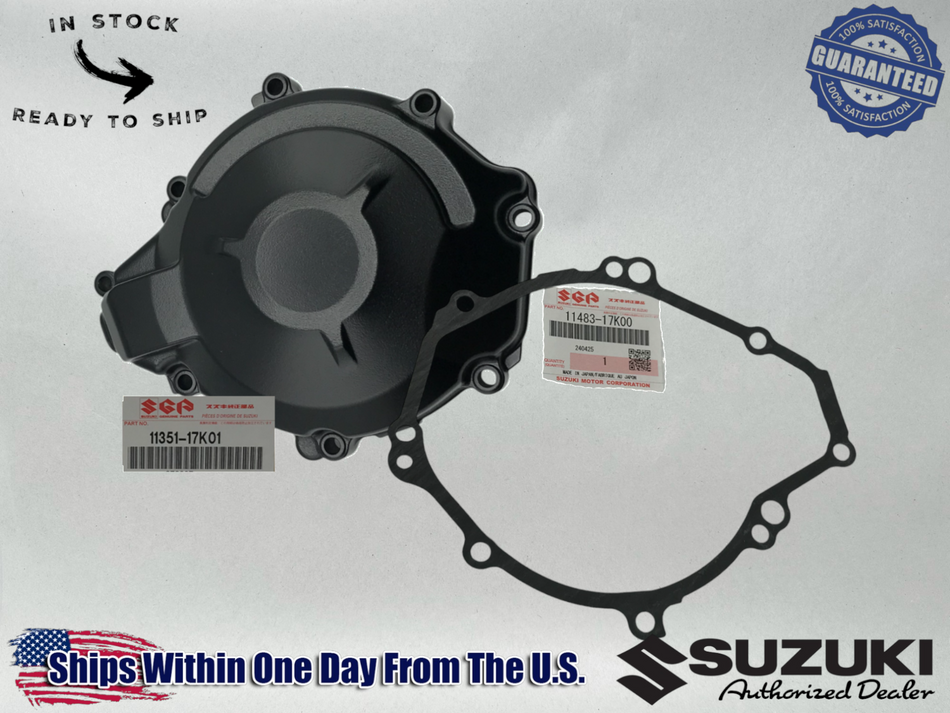 Suzuki Genuine OEM 2017-24 GSXR GSX-R 1000 LH LEFT ENGINE STATOR COVER W/ GASKET