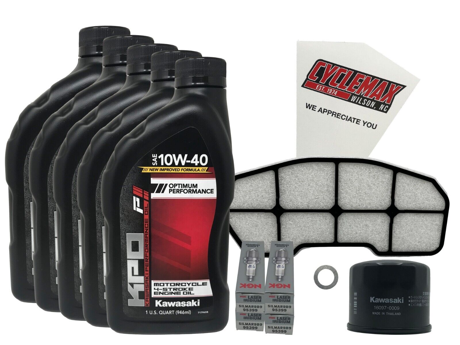 Cyclemax Standard Tune Up Kit with Spark Plugs fits Kawasaki 2015-2023 Ninja H2R