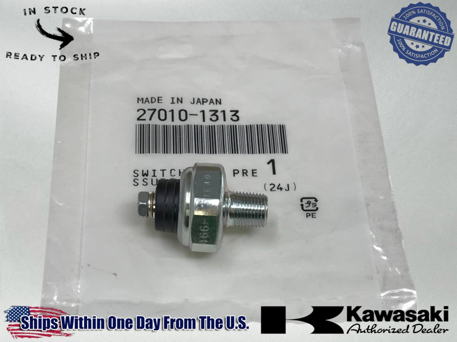 Kawasaki OEM 1981-25 OIL PRESSURE SWITCH BRUTE FORCE PRAIRIE MU 27010-1313