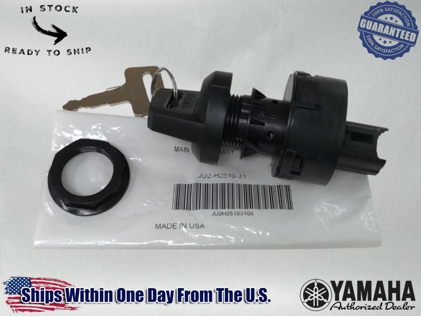 Yamaha OEM GOLF CART KEY SWITCH UNCOMMON DRIVE DRIVE 2 G22 G29 JU2-H2510-31-00