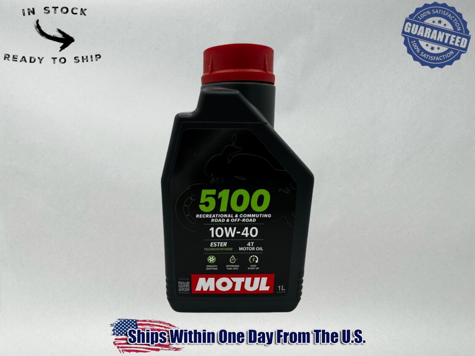 Motul Genuine OEM Motul 5100 4T 10w-40 Semi Synthetic Motorcycle Oil MOT46