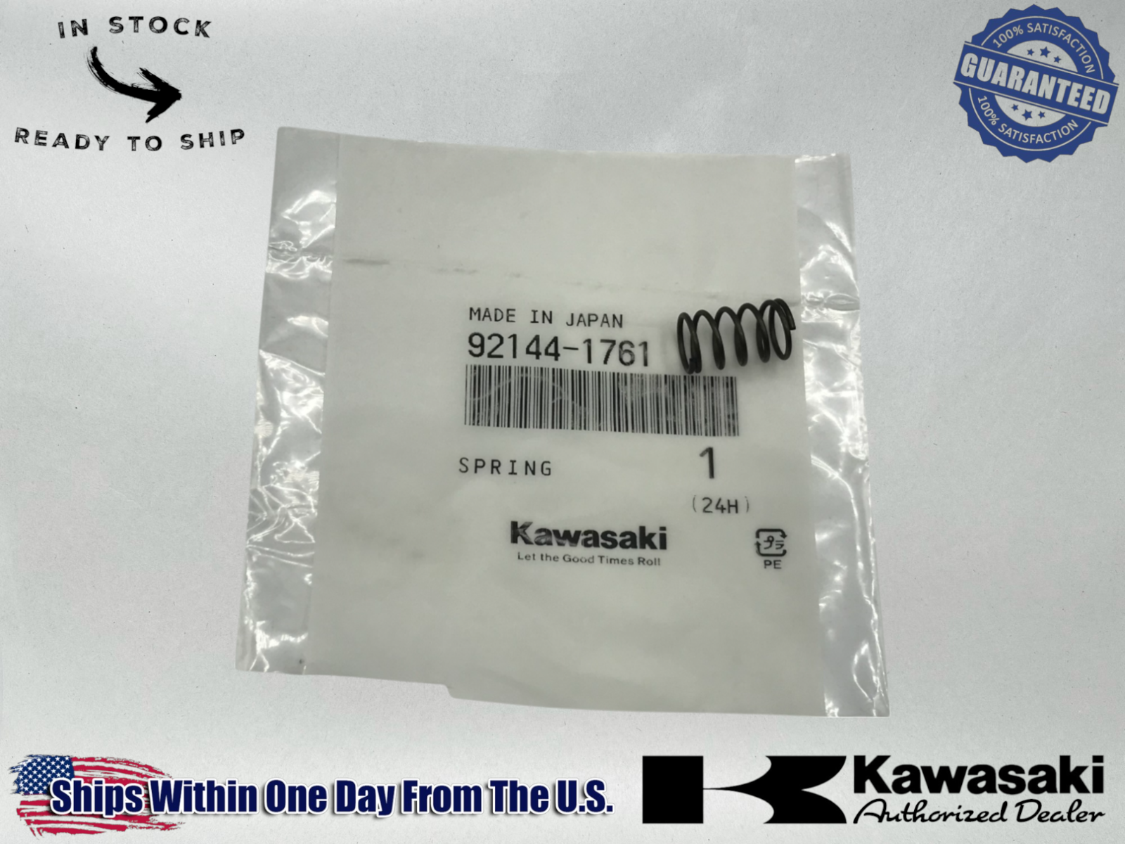 Kawasaki Genuine OEM Authentic Oil Filter Cover Spring KX 250 450 92144-1761