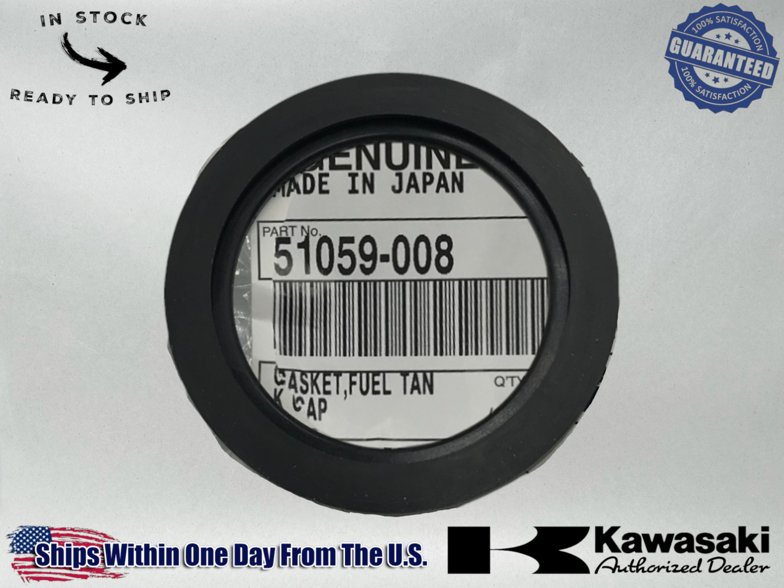 Kawasaki Genuine OEM Authentic GAS CAP GASKET 51059-008 