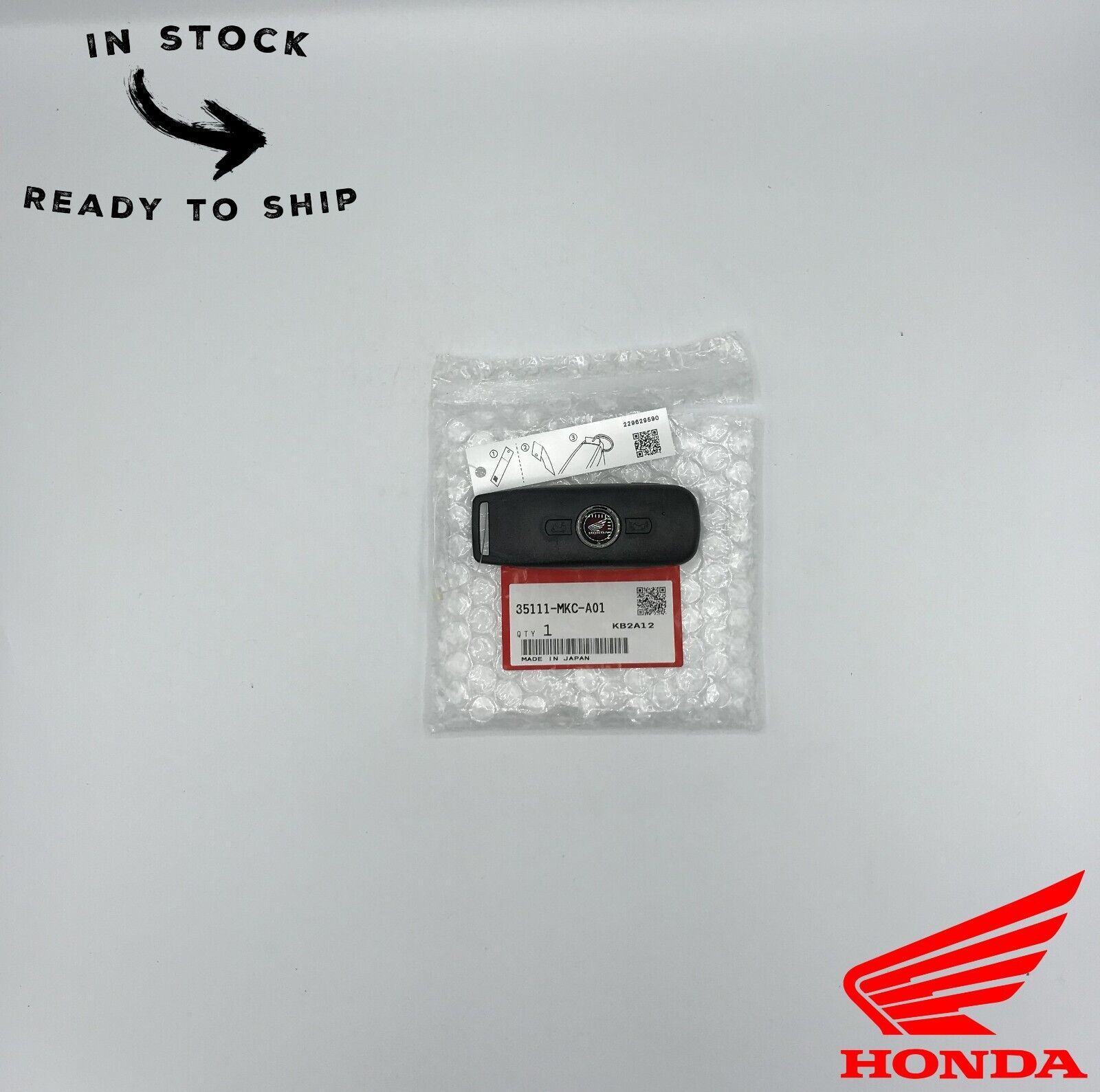 Genuine OEM Honda Electric Radio Key Fob 35111-MKC-A01