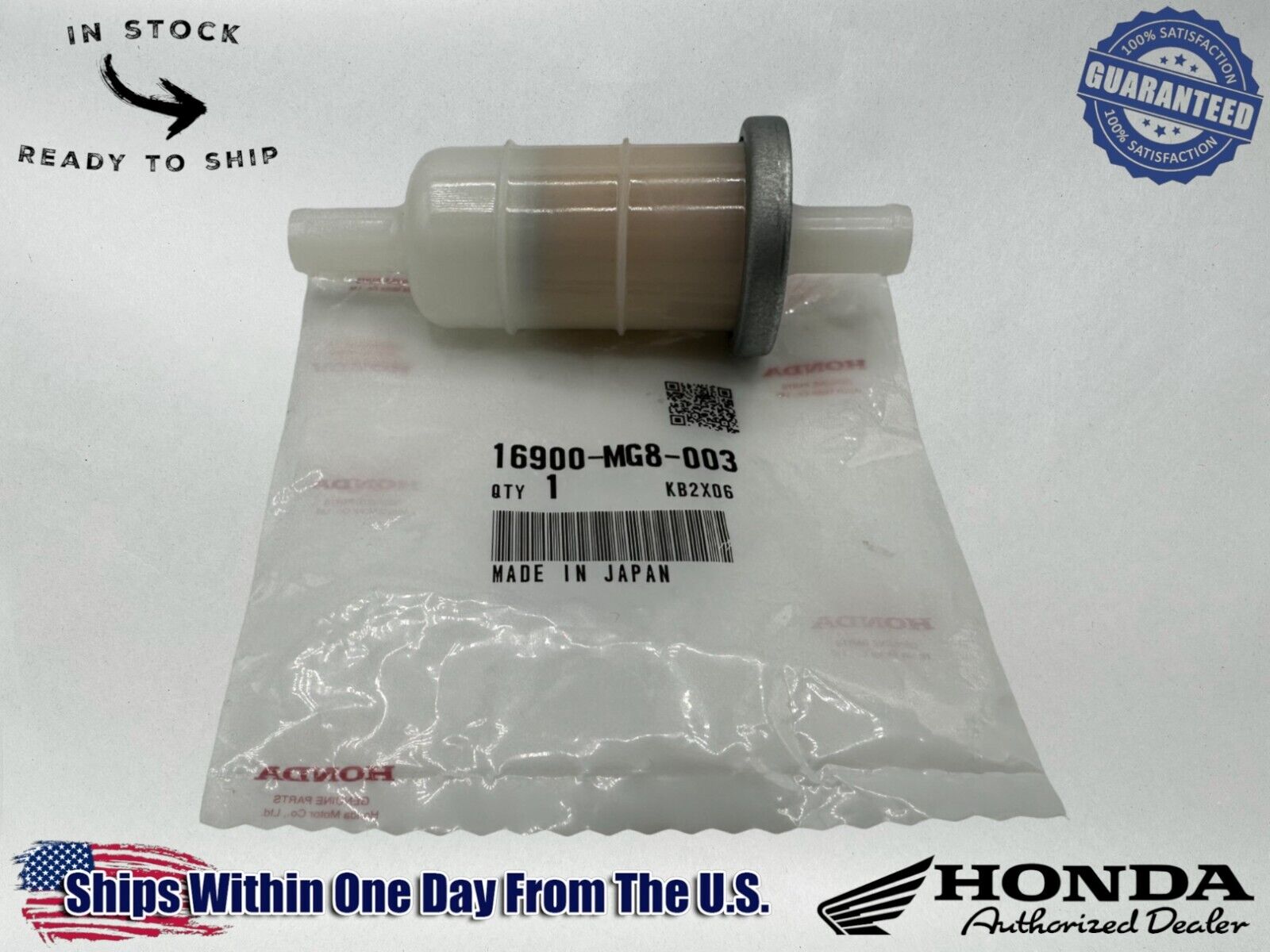 Honda Genuine OEM Authentic Fuel Filter 16900-MG8-003