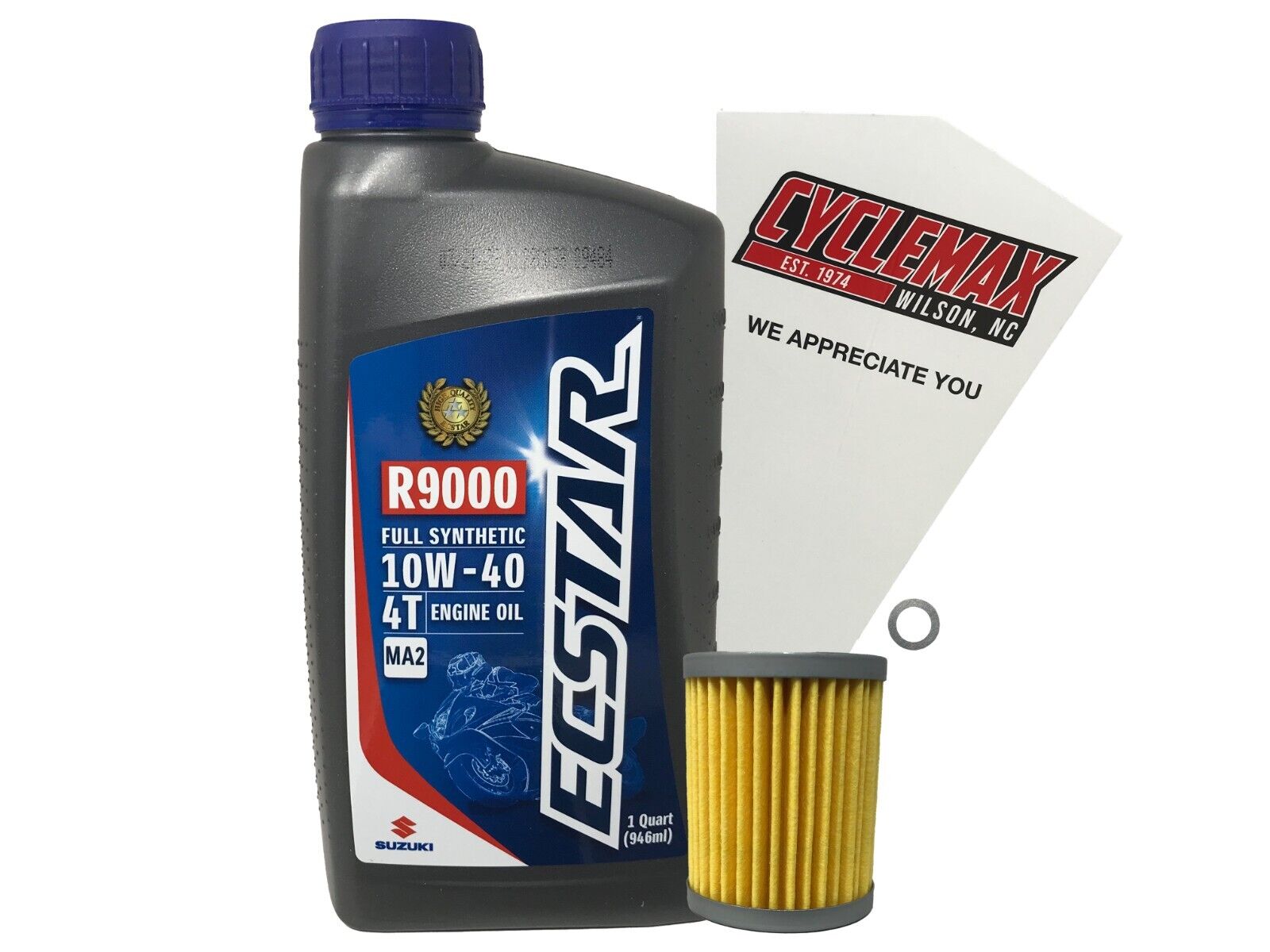 Cyclemax Genuine OEM Full Synthetic Oil Change Kit fits 2000-2002 Suzuki LT-300